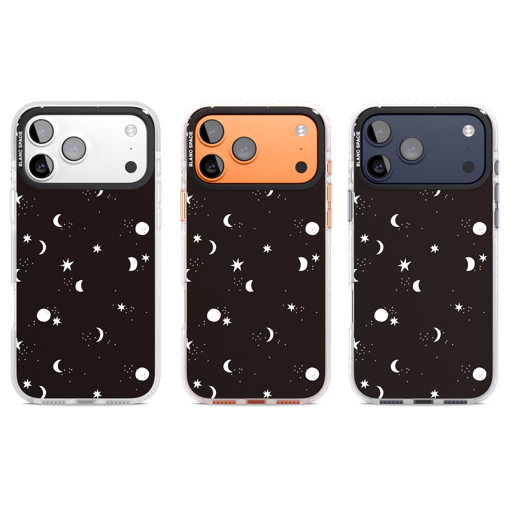 Funky Moons & Stars iPhone 17 Pro Impact Clear Phone Case APT Impact Protection