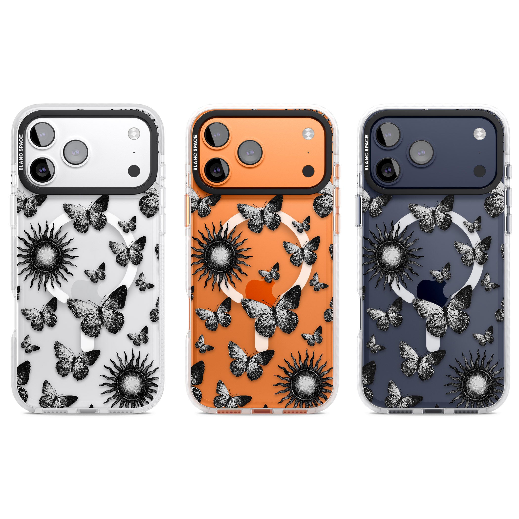 Butterflies Suns iPhone 17 Pro Impact Pro Clear Phone Case APT Impact Protection