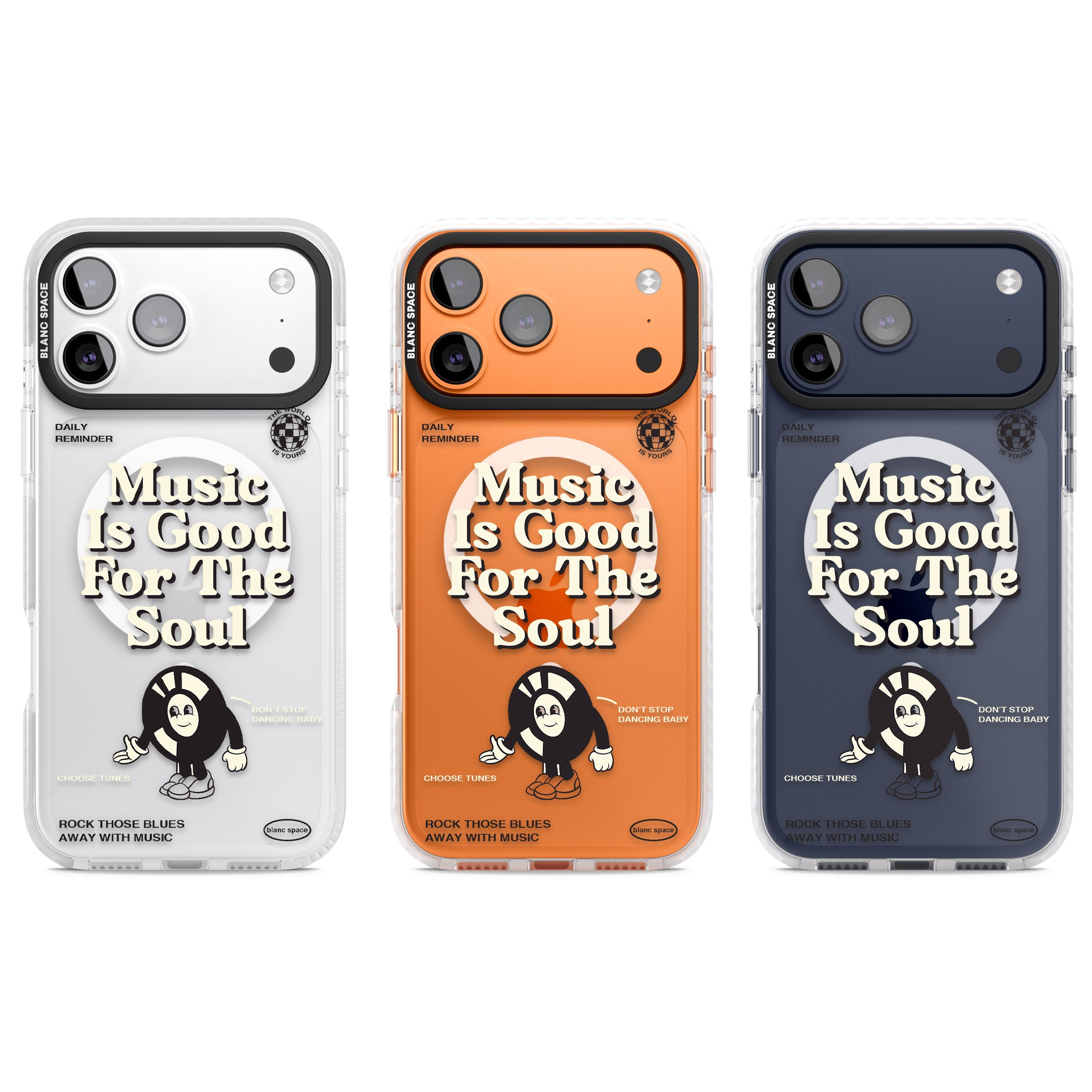Music Is Good For The Soul iPhone 17 Pro Impact Pro Clear Phone Case APT Impact Protection