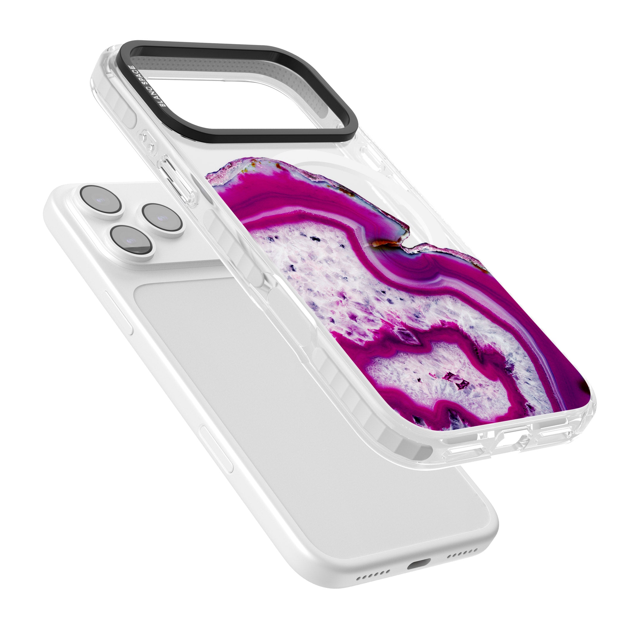 Violet Crystal Agate iPhone 17 Pro Impact Pro Clear Phone Case Colours