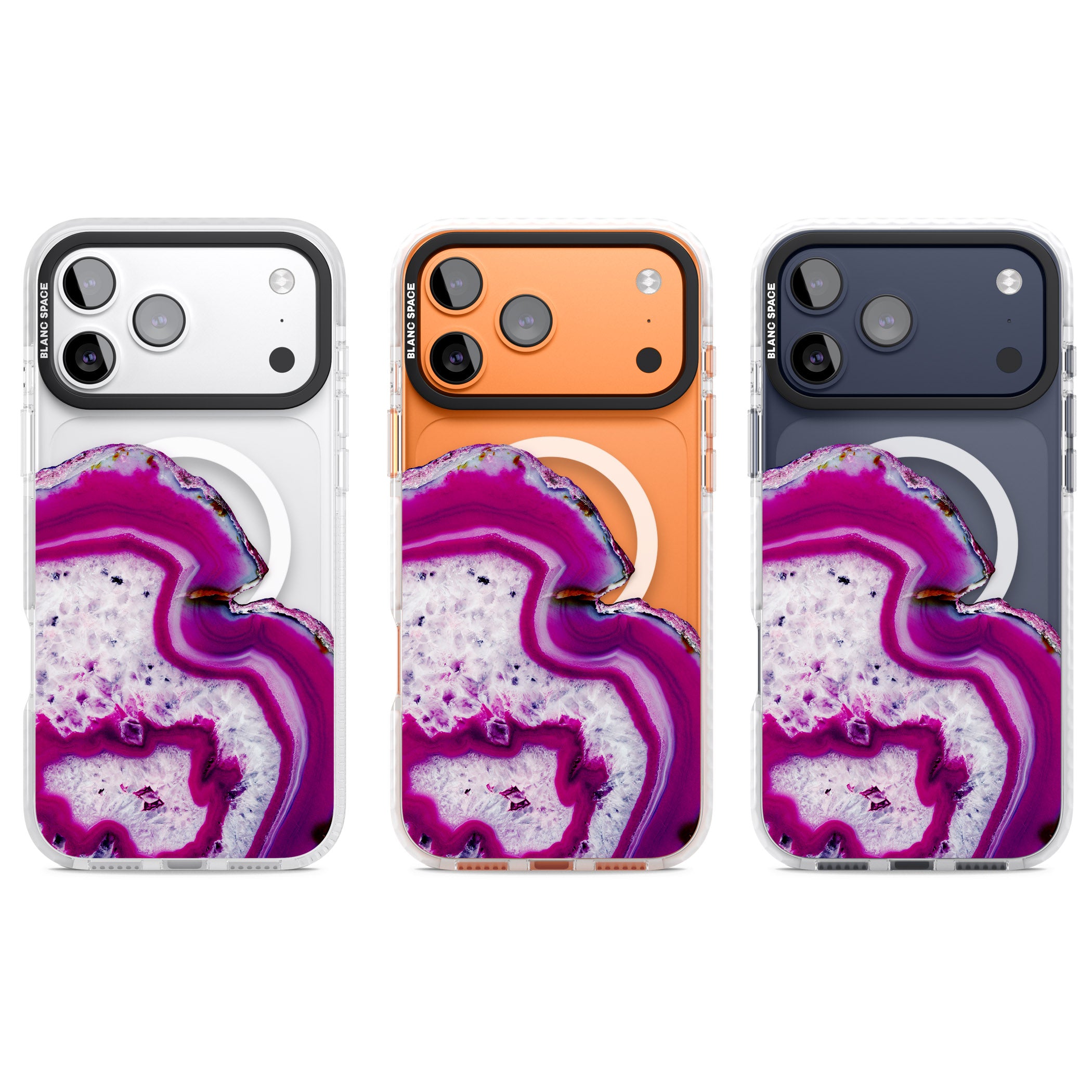 Violet Crystal Agate iPhone 17 Pro Impact Pro Clear Phone Case APT Impact Protection