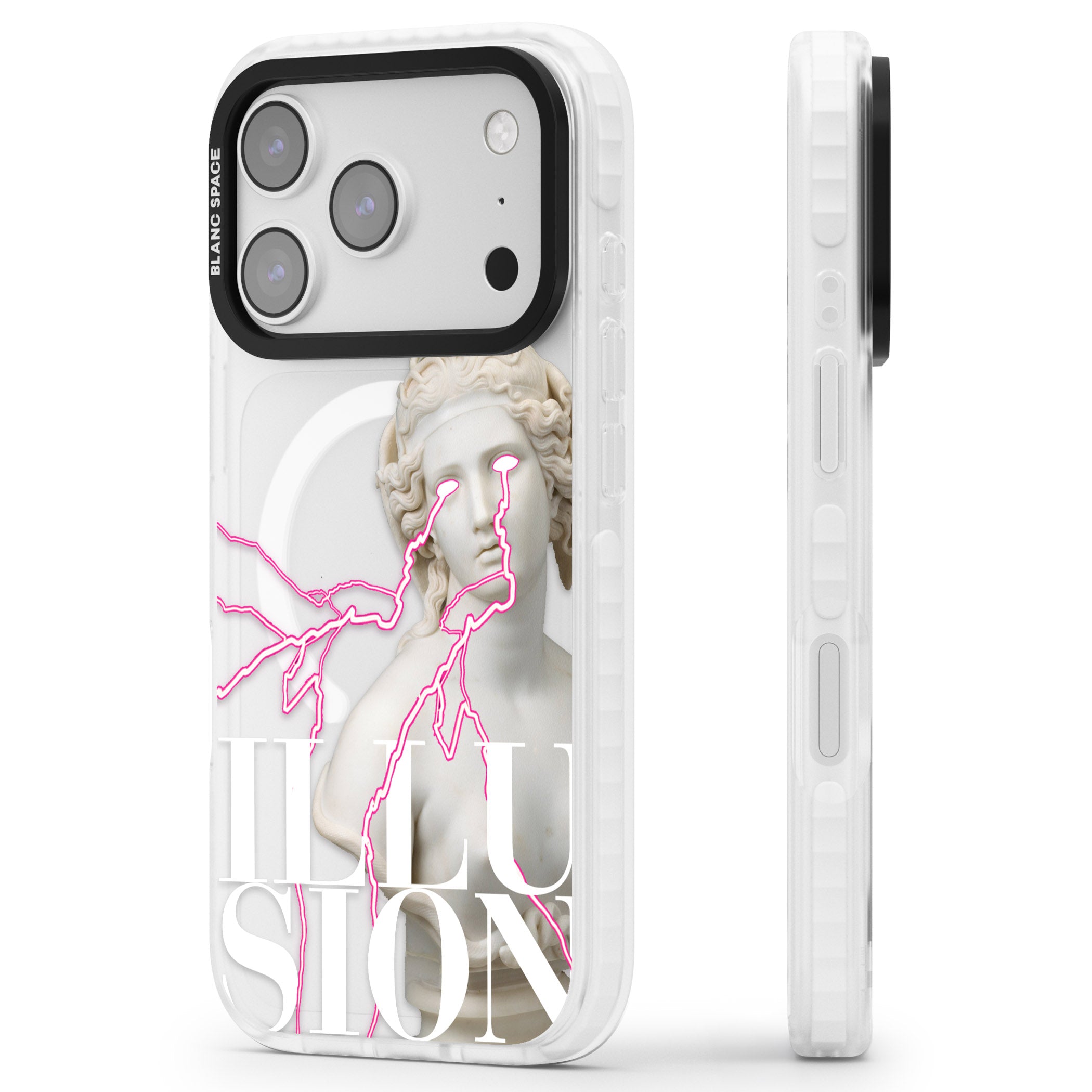 Illusion iPhone 17 Pro Impact Pro Clear Phone Case Side Profile