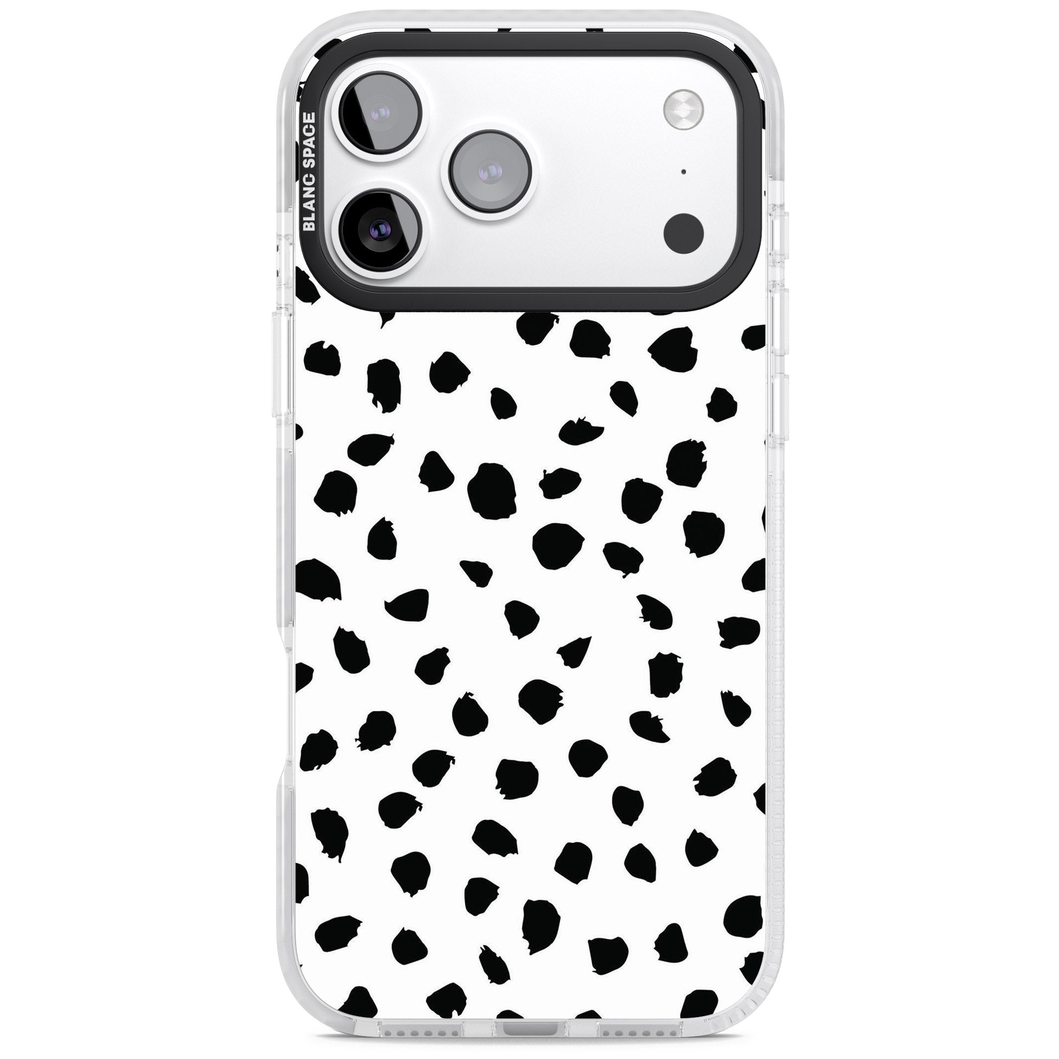 White Dalmatian Print iPhone 17 Pro Impact Pro Clear Phone Case