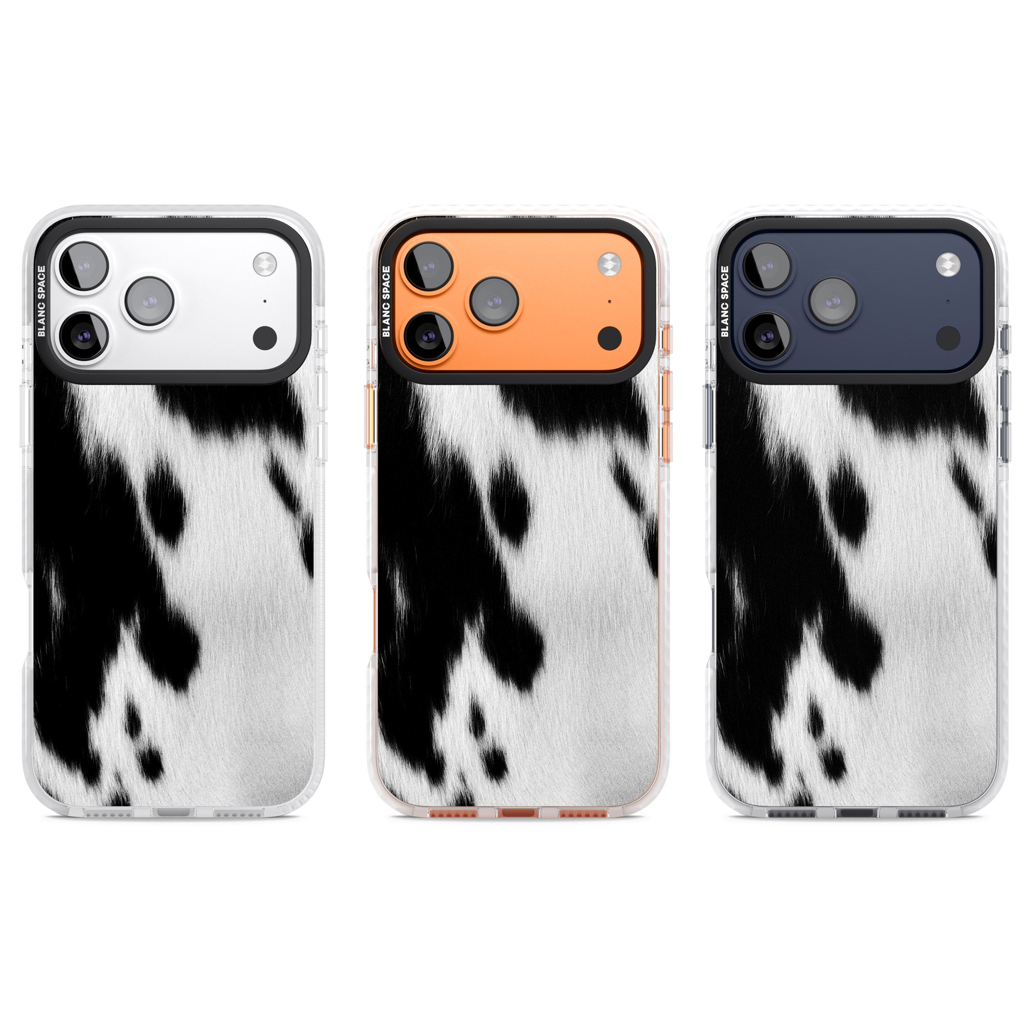 Designer Fashion Cowhide iPhone 17 Pro Impact Pro Clear Phone Case APT Impact Protection