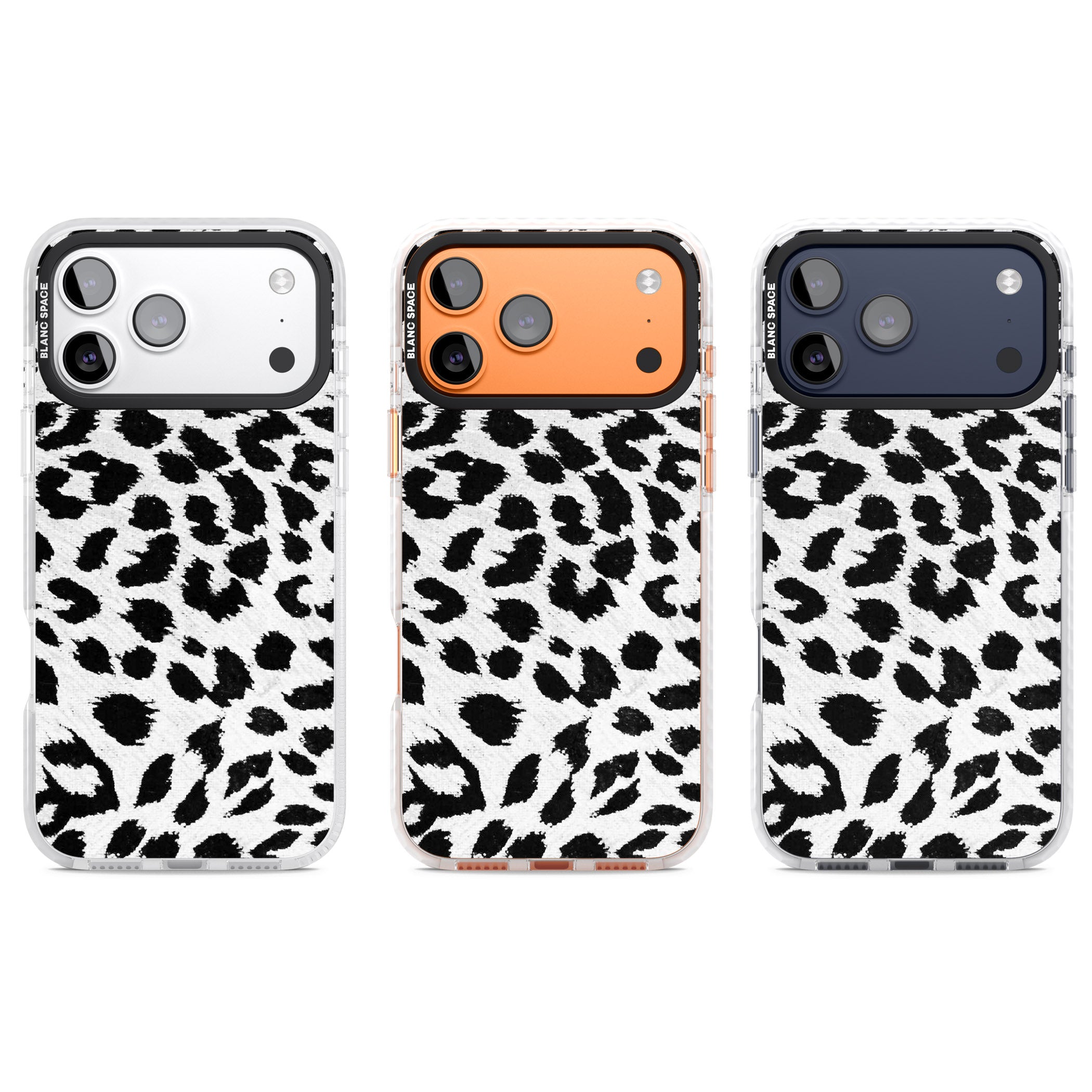 Rar Leopard Print White iPhone 17 Pro Impact Pro Clear Phone Case APT Impact Protection