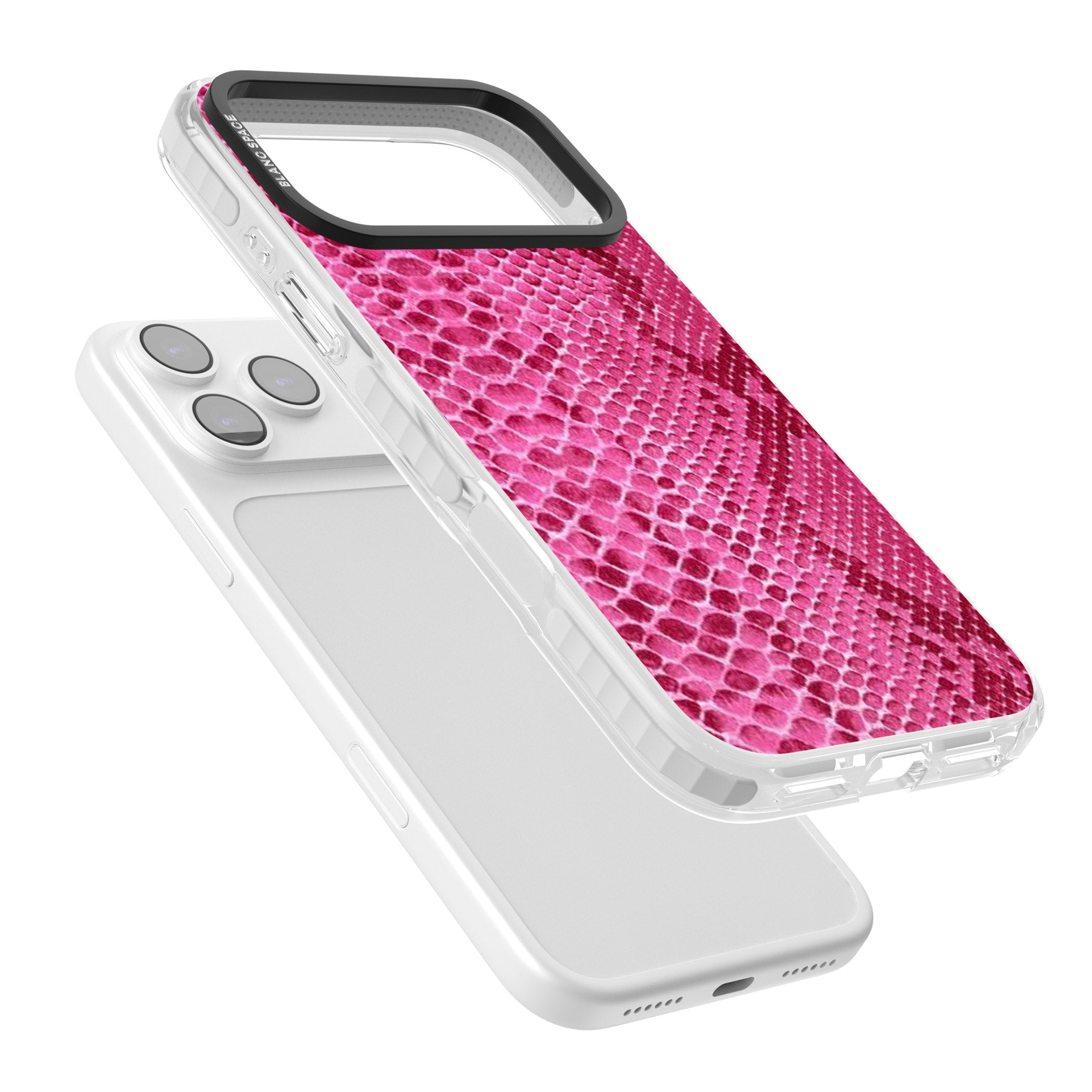 Pink Snakeskin iPhone 17 Pro Impact Pro Clear Phone Case Colours