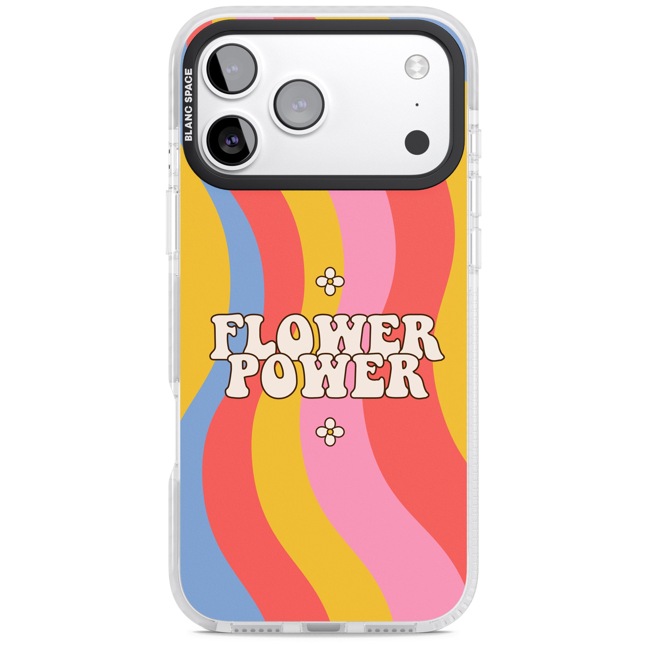Melting Flower Power iPhone 17 Pro Max Impact Pro Clear Phone Case