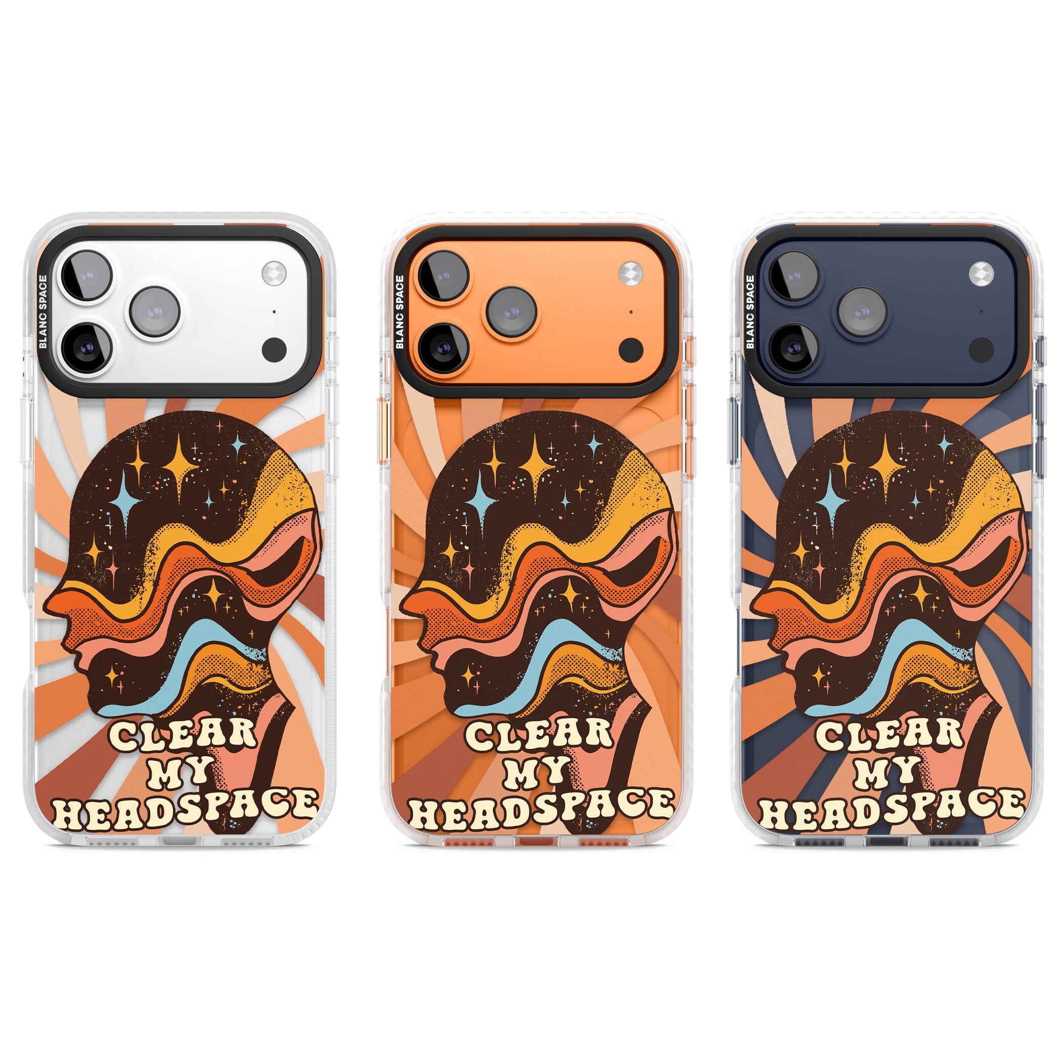 Clear My Headspace iPhone 17 Pro Impact Pro Clear Phone Case APT Impact Protection