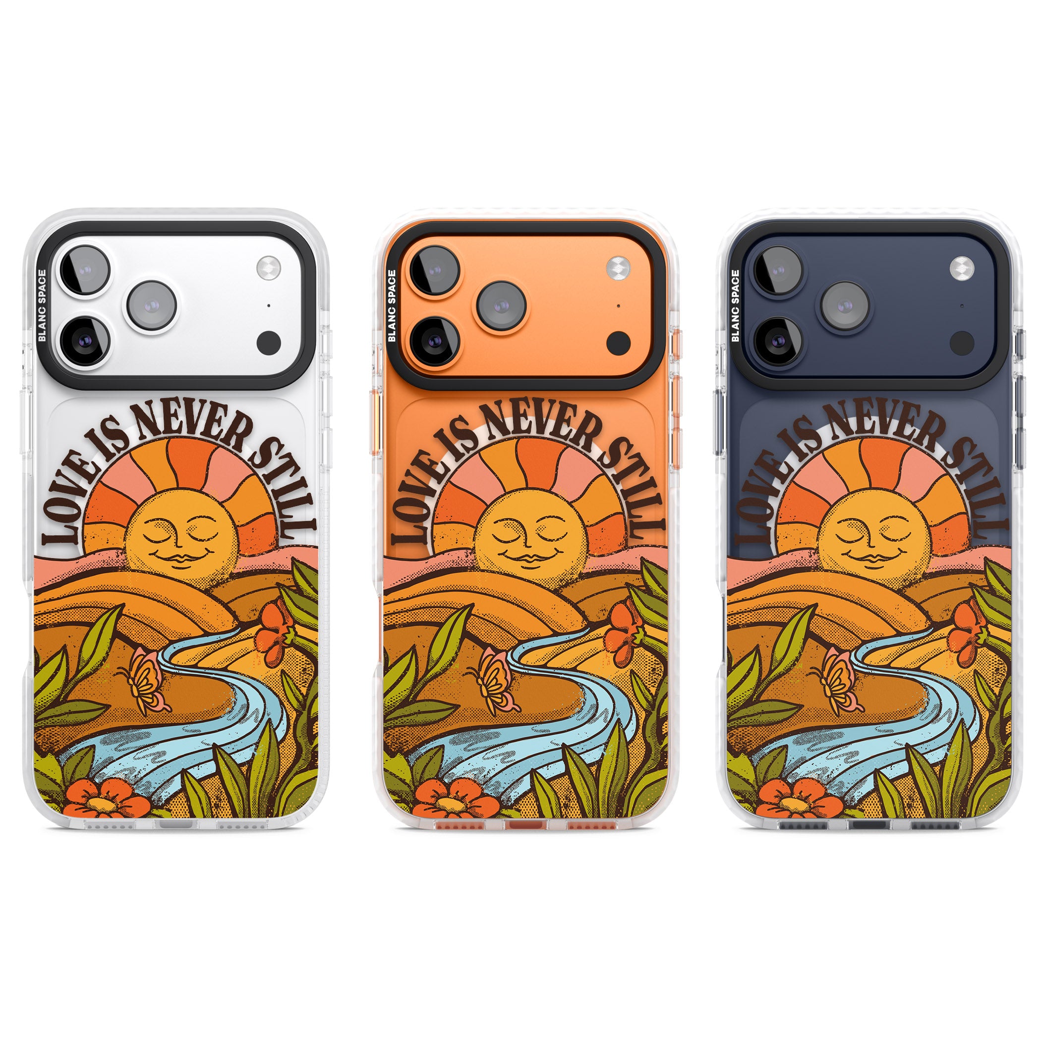 Love Is Never Still iPhone 17 Pro Impact Pro Clear Phone Case APT Impact Protection