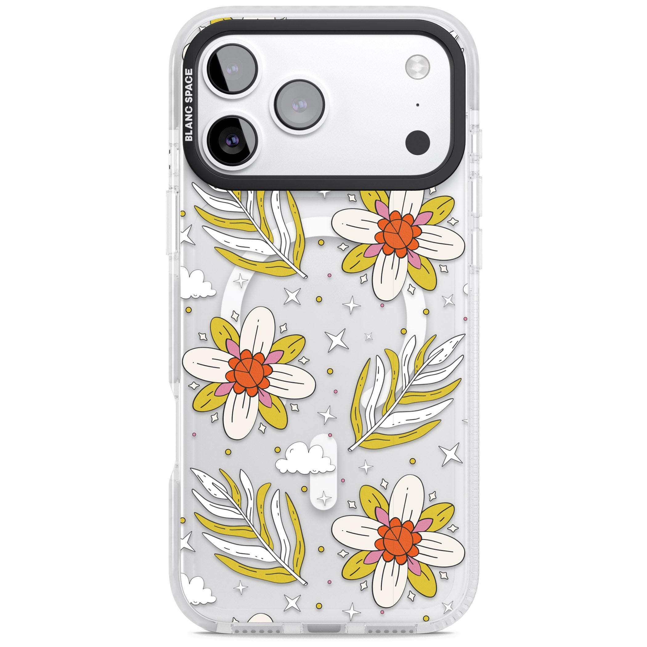 Boho Celestial Floral Dream iPhone 17 Pro Impact Pro Clear Phone Case
