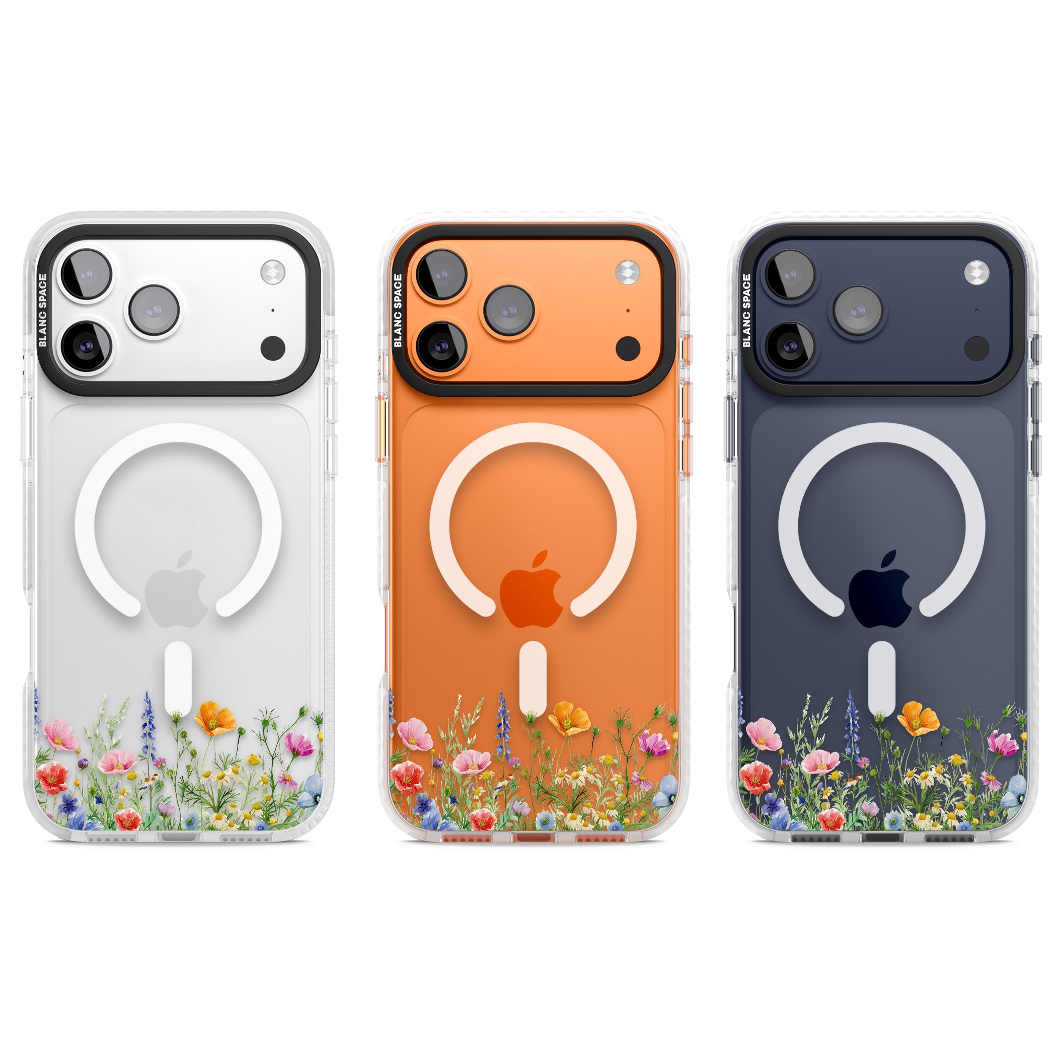 Minimal Wildflowers iPhone 17 Pro Impact Pro Clear Phone Case APT Impact Protection