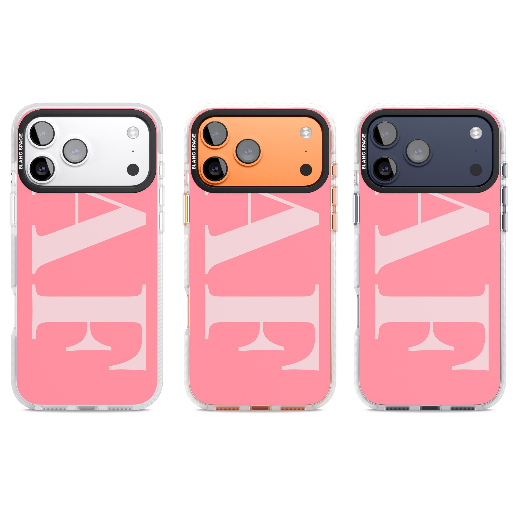 Personalised Light & Dark Pink Green Letters iPhone 17 Pro Impact Pro Clear Phone Case APT Impact Protection