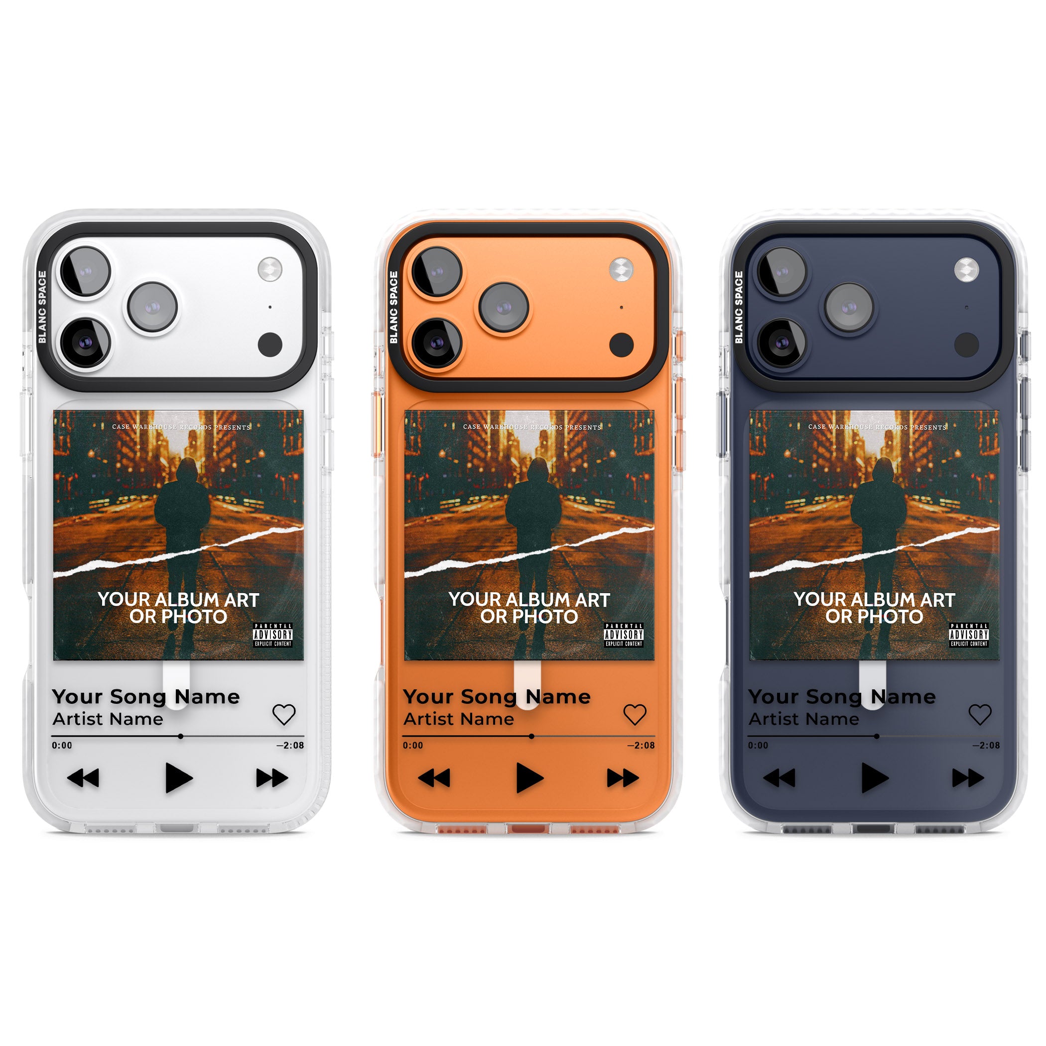 Personalised Album Art iPhone 17 Pro Impact Pro Clear Phone Case APT Impact Protection