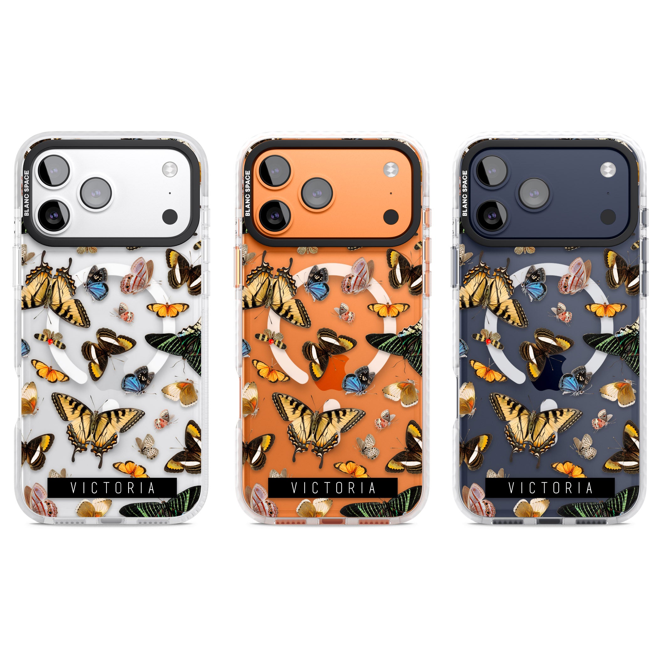 Personalised Butterfly Archive iPhone 17 Pro Impact Pro Clear Phone Case APT Impact Protection