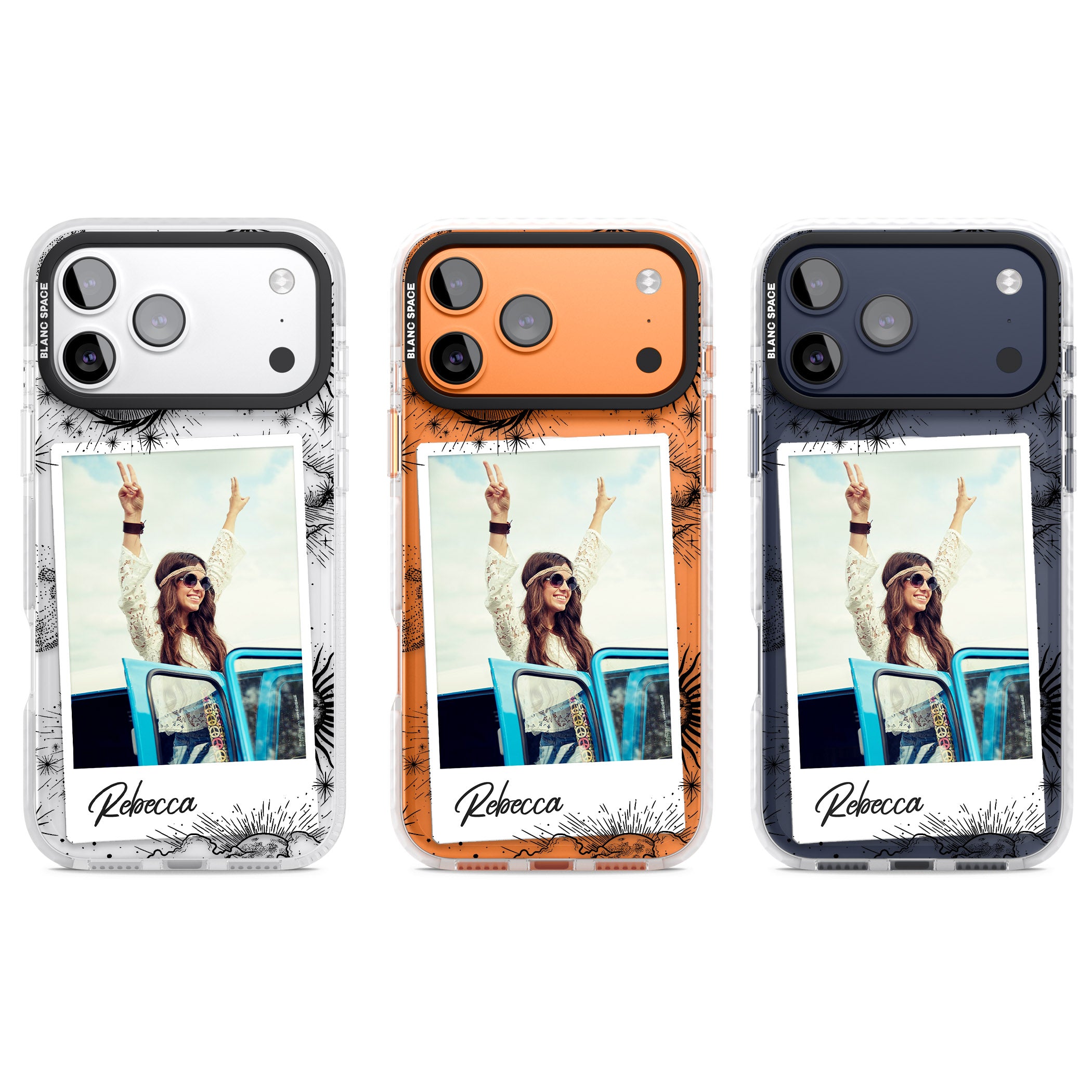 Personalised Astrology Instant Photo iPhone 17 Pro Impact Pro Clear Phone Case APT Impact Protection