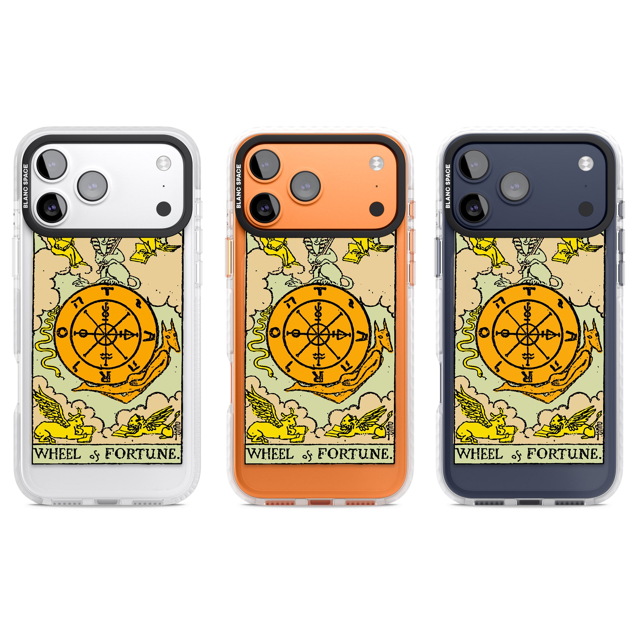Personalised Wheel Of Fortune Tarot Card (Color) iPhone 17 Pro Impact Pro Clear Phone Case APT Impact Protection