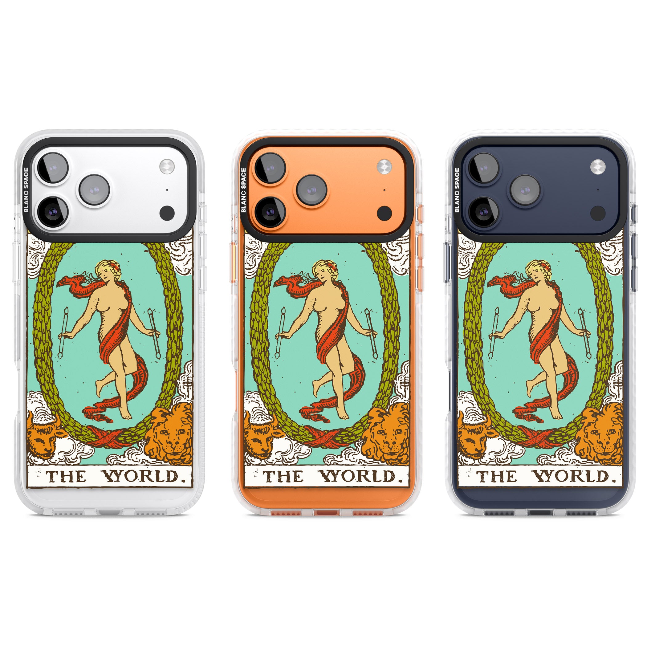 Personalised The World Tarot Card (Color) iPhone 17 Pro Impact Pro Clear Phone Case APT Impact Protection