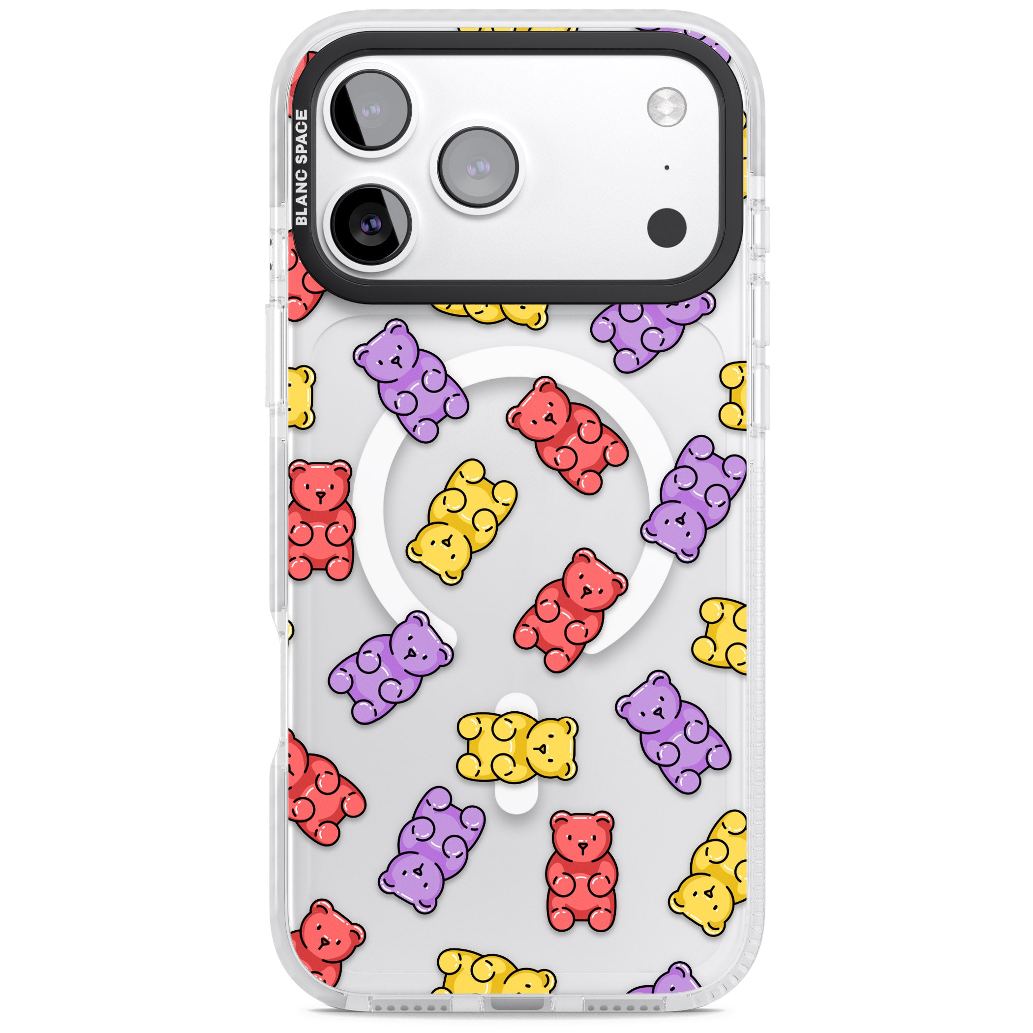 Gummy Bear Pattern iPhone 17 Pro Impact Pro Clear Phone Case