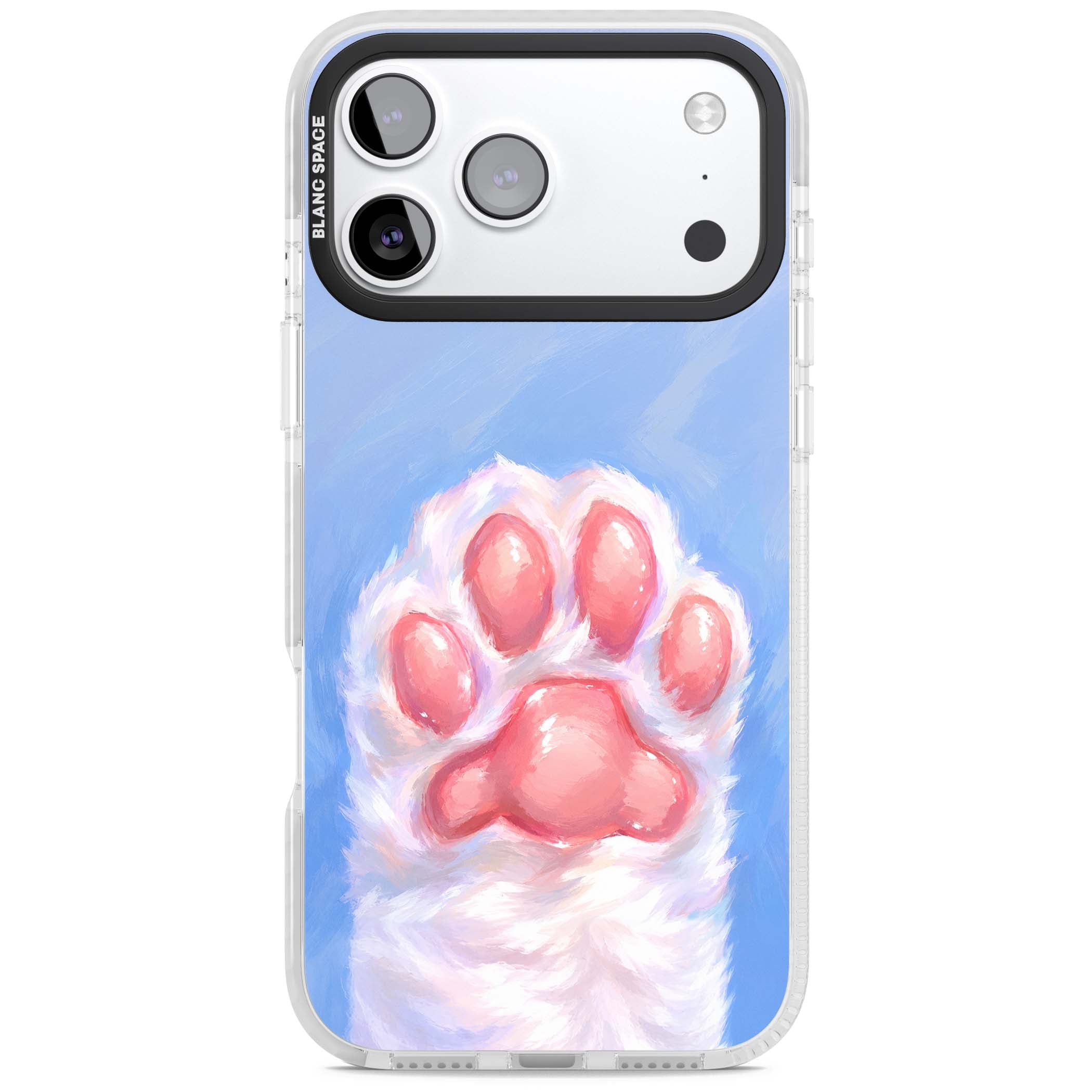 Soft White Paw cute iPhone case | Impact Magsafe case for iPhone 17 Pro, iPhone 17 Pro Max