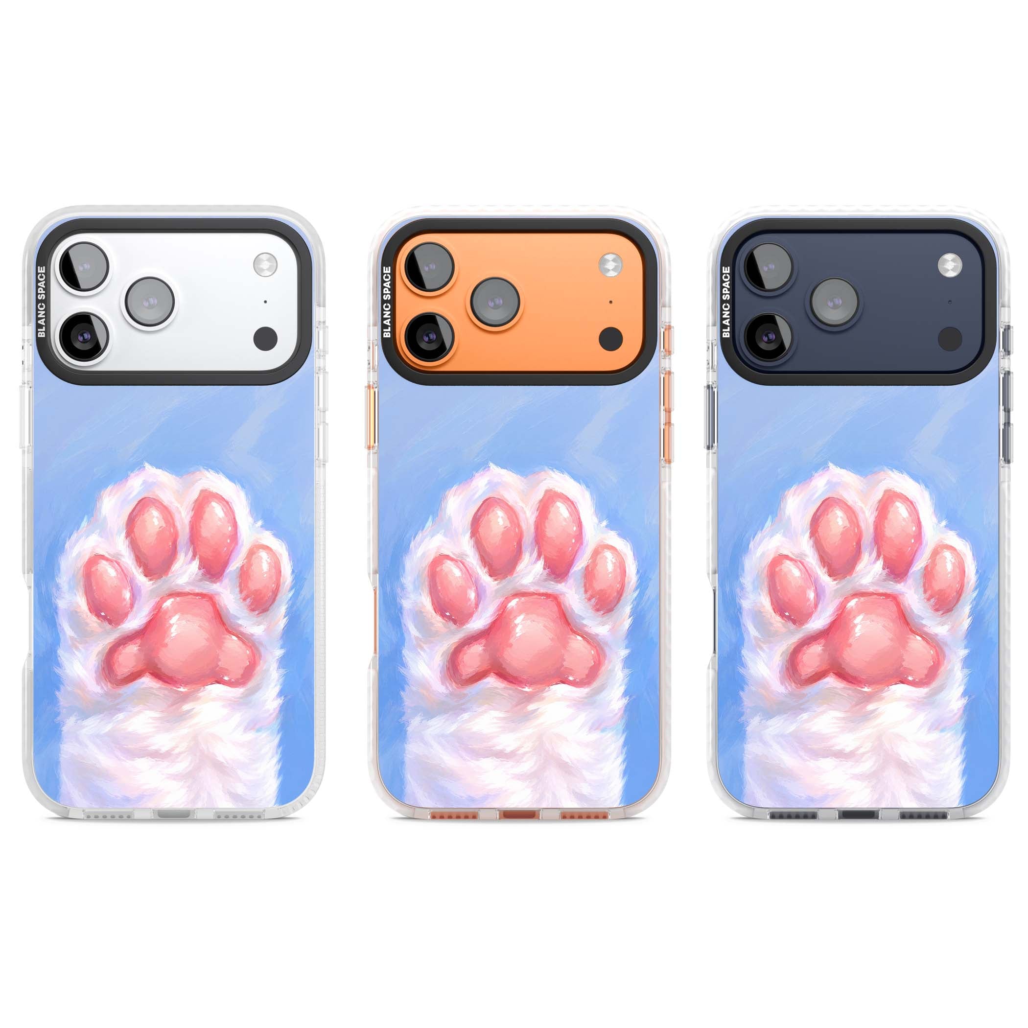 Soft White Paw cute iPhone case | Impact Magsafe case for iPhone 17 Pro, iPhone 17 Pro Max