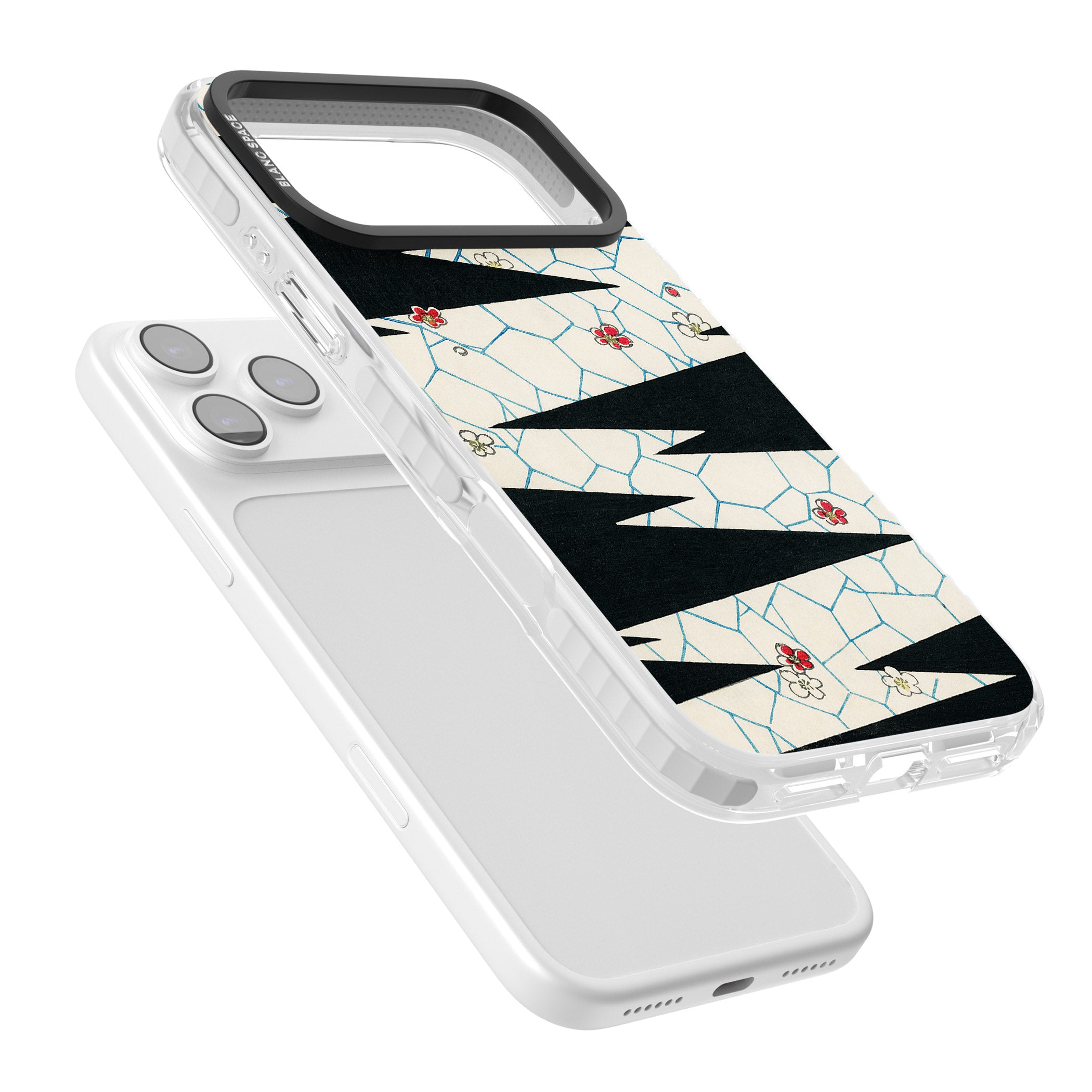 Japanese Flowers By Bijutsu Sekai iPhone 17 Pro Impact Pro Clear Phone Case Colours