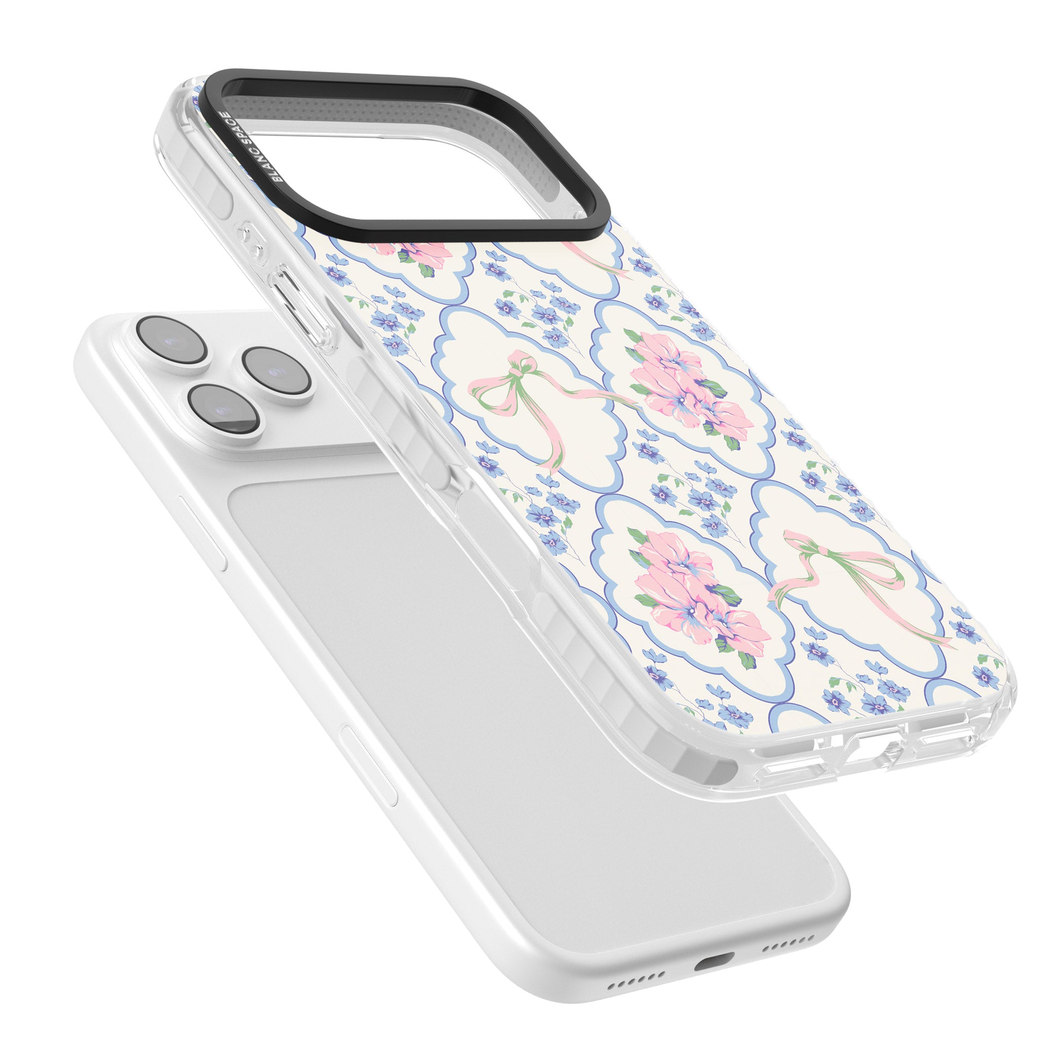 Coquette Flowers & Bows iPhone 17 Pro Max Impact Pro Clear Phone Case Colours