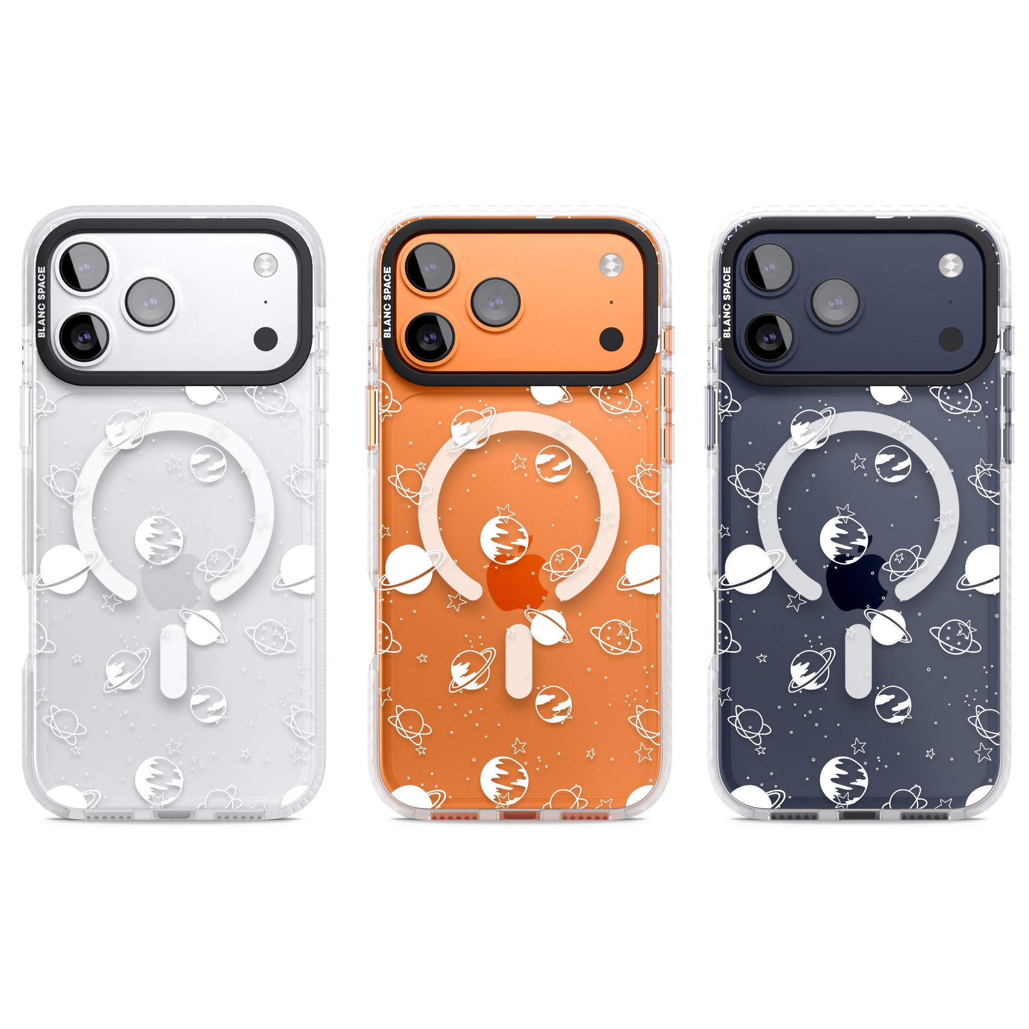 Cosmic Black Planet iPhone 17 Pro Impact Pro Clear Phone Case APT Impact Protection