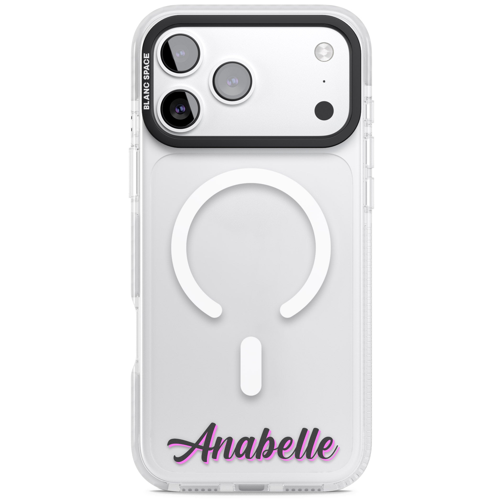 Personalised Cute Bottom Name iPhone 17 Pro Max Impact Pro Clear Phone Case