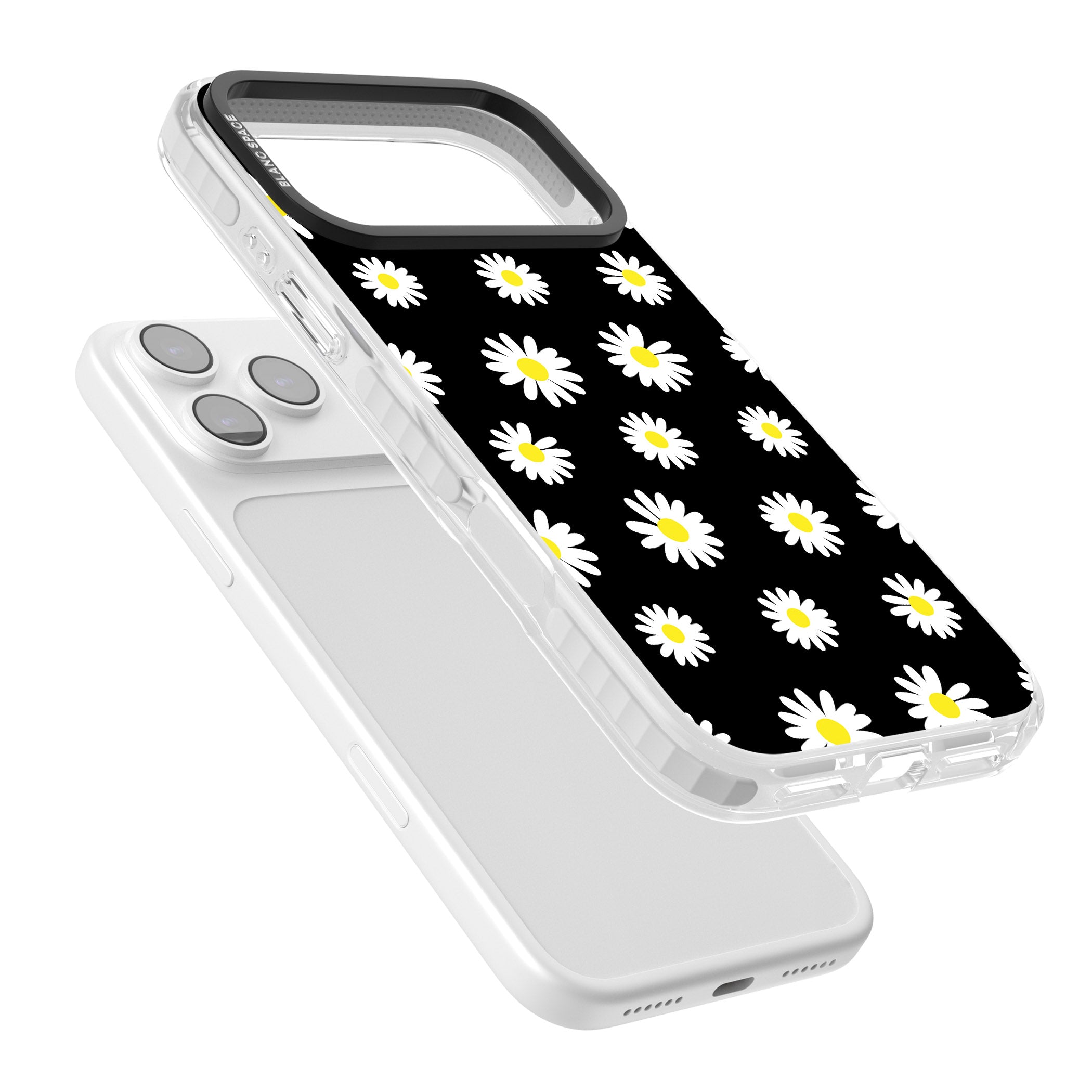 Personalised Chic Daisy Pattern iPhone 17 Pro Impact Pro Clear Phone Case Colours