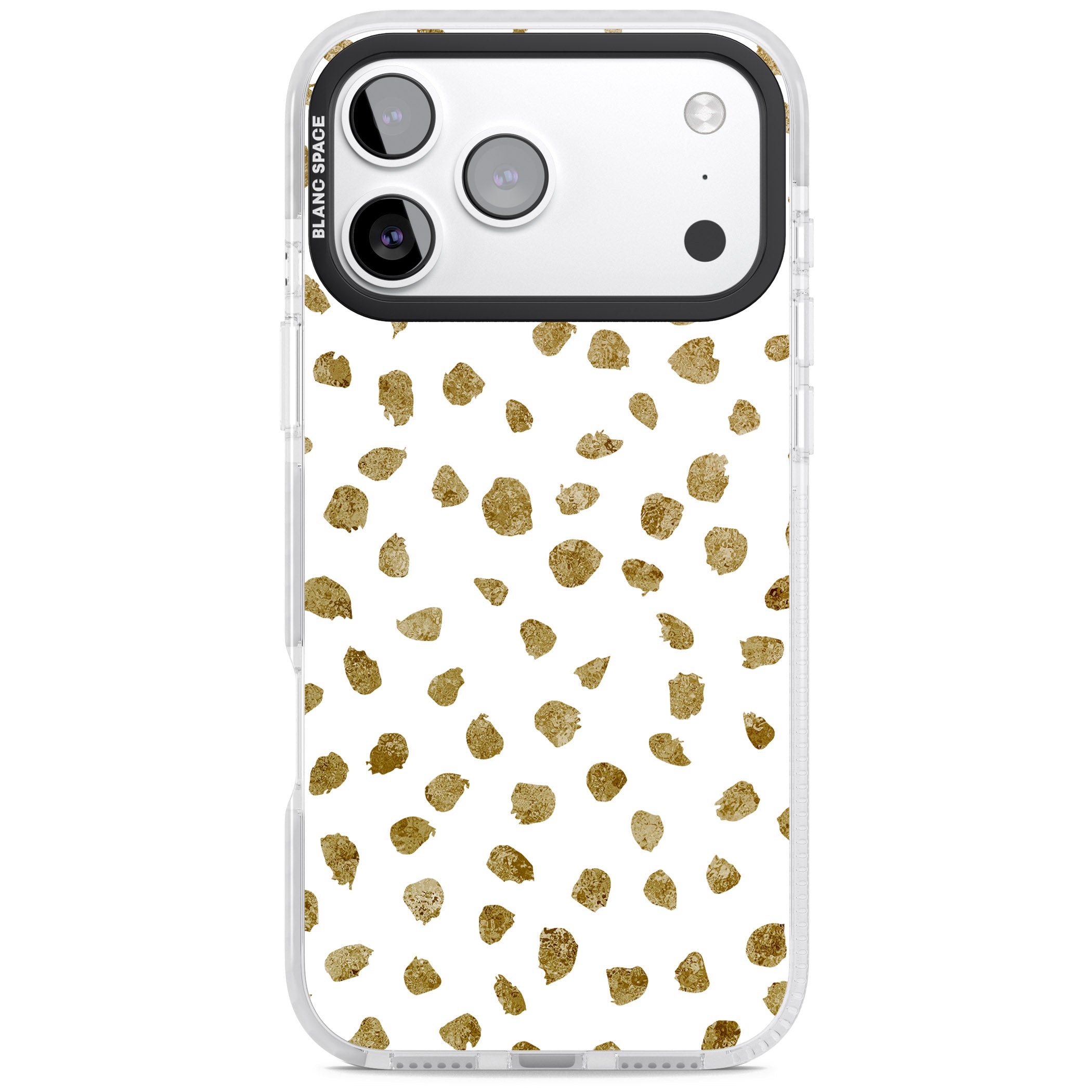 Golden Speckle iPhone 17 Pro Impact Pro Clear Phone Case