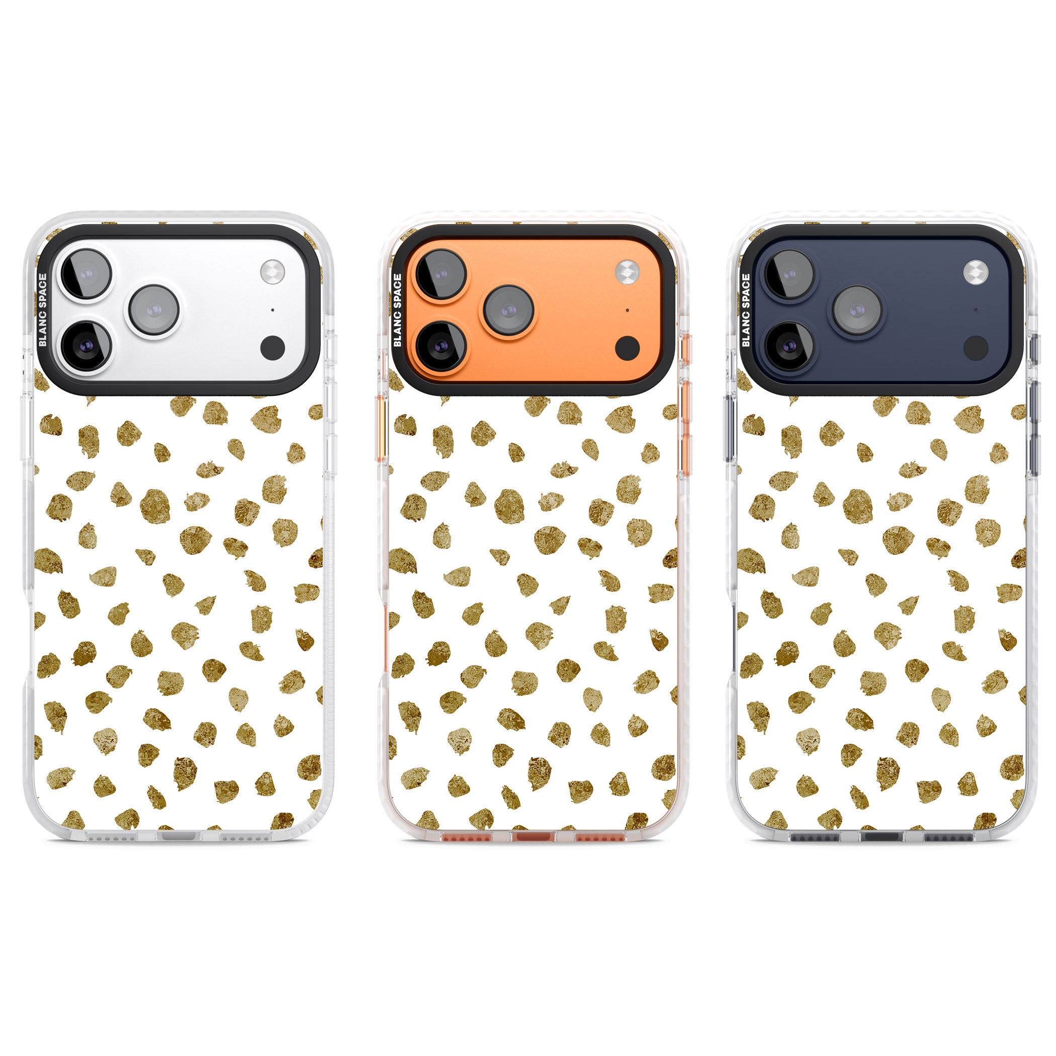Golden Speckle iPhone 17 Pro Impact Pro Clear Phone Case APT Impact Protection