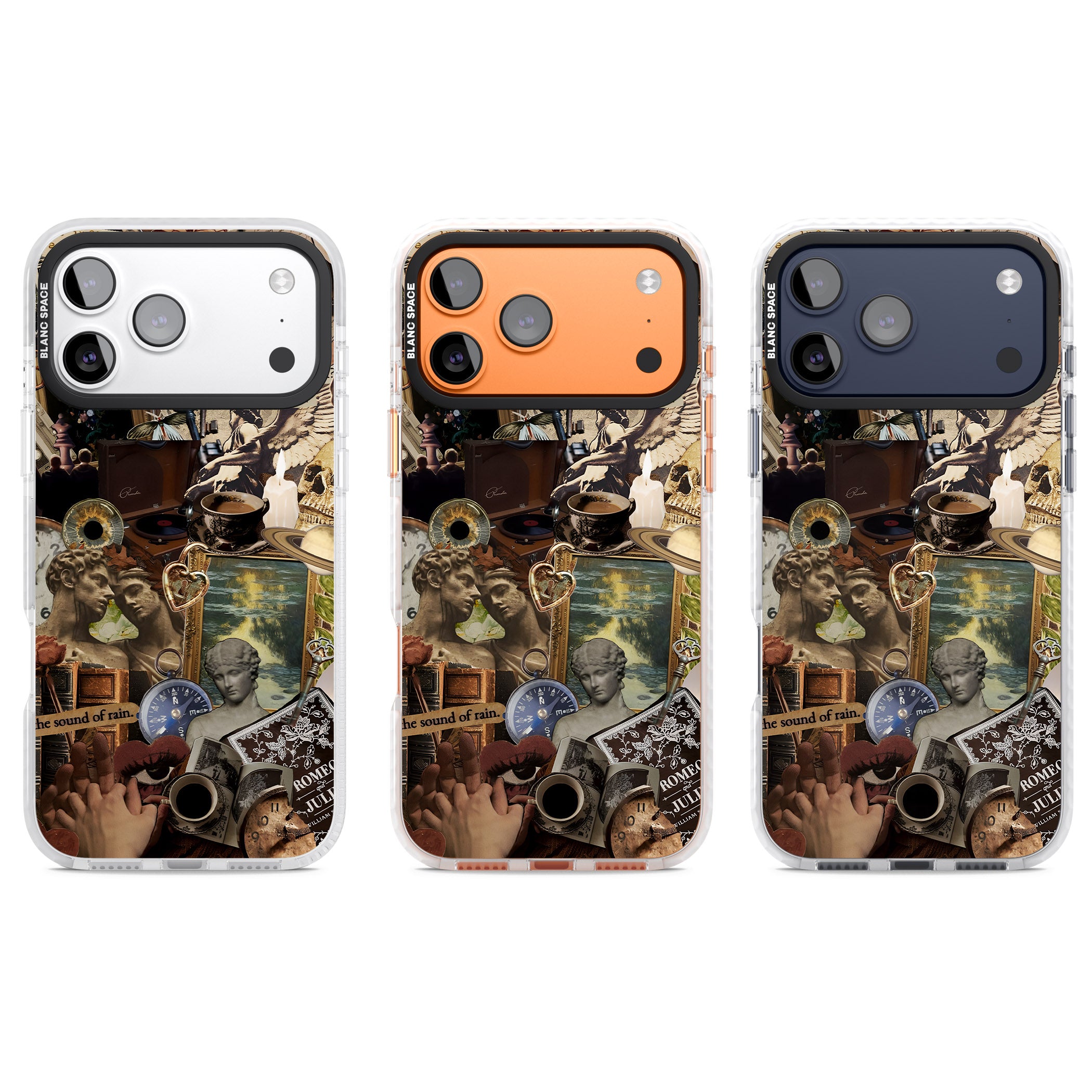 Vintage Academia Collage iPhone 17 Pro Impact Pro Clear Phone Case APT Impact Protection