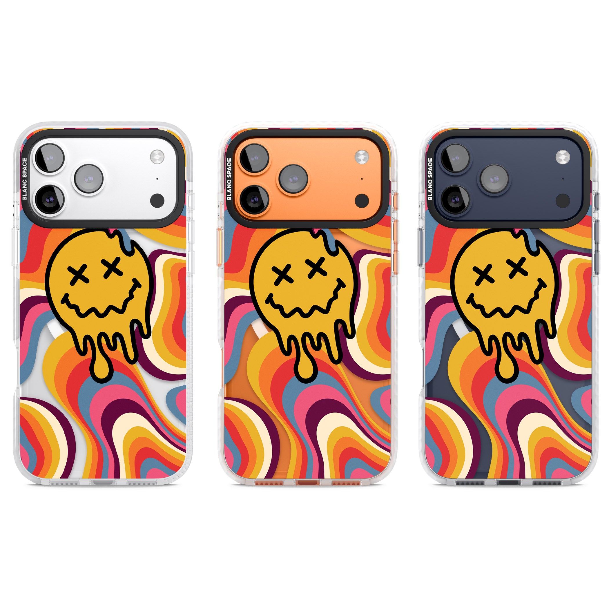 Trippy Face Melt iPhone 17 Pro Impact Pro Clear Phone Case APT Impact Protection
