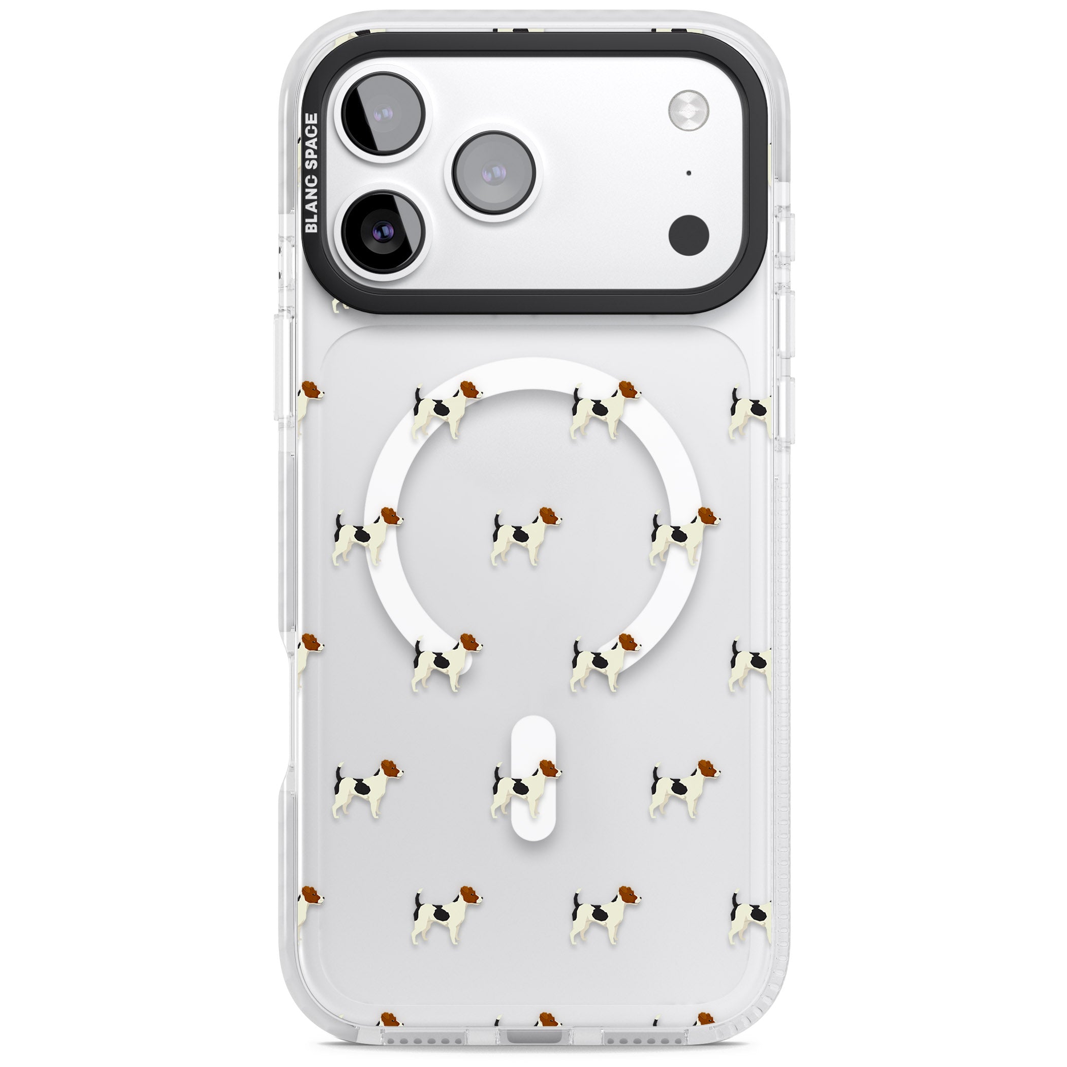 Jack Russell Terrier Pattern iPhone 17 Pro Impact Pro Clear Phone Case