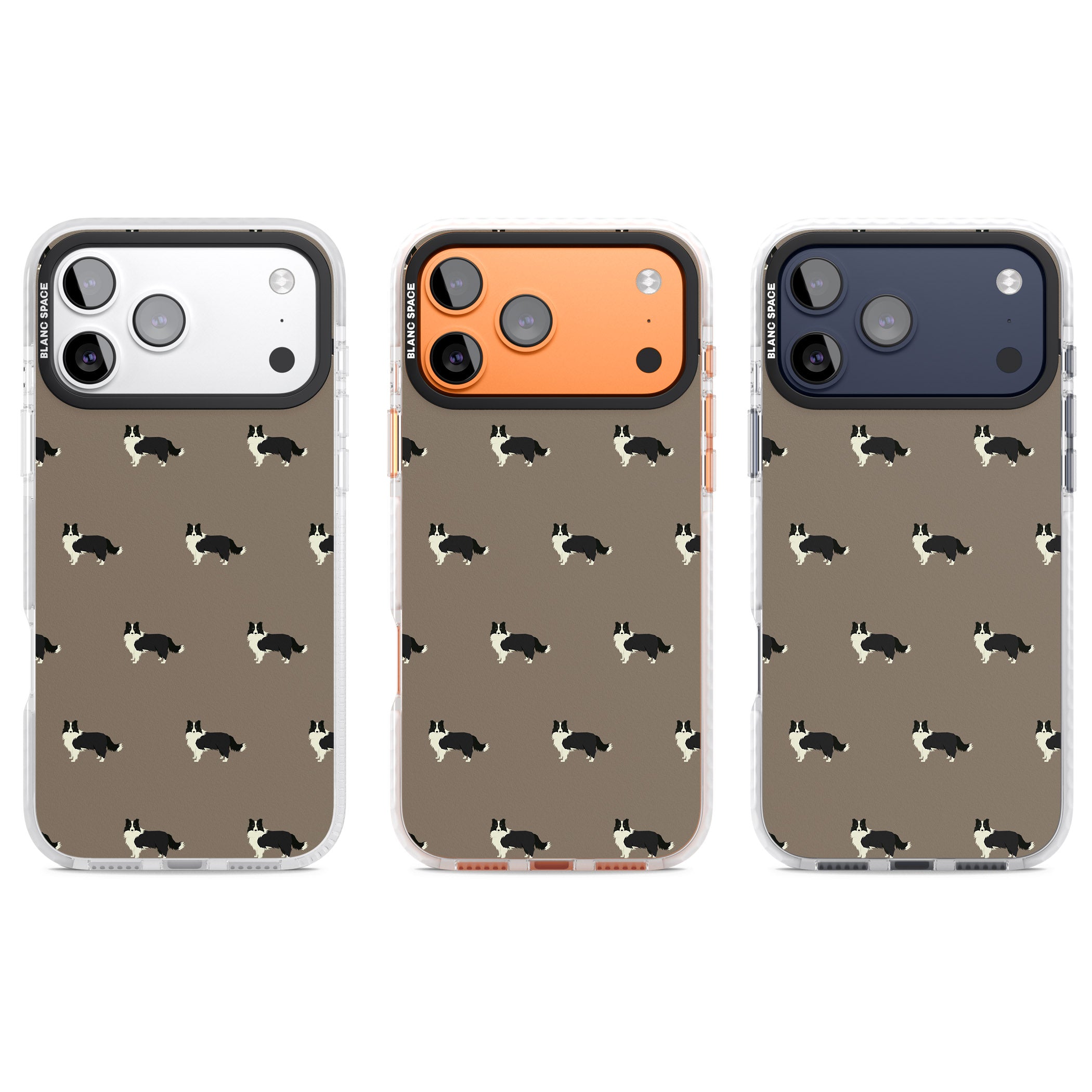 Border Collie Pattern Classic iPhone 17 Pro Impact Pro Clear Phone Case APT Impact Protection