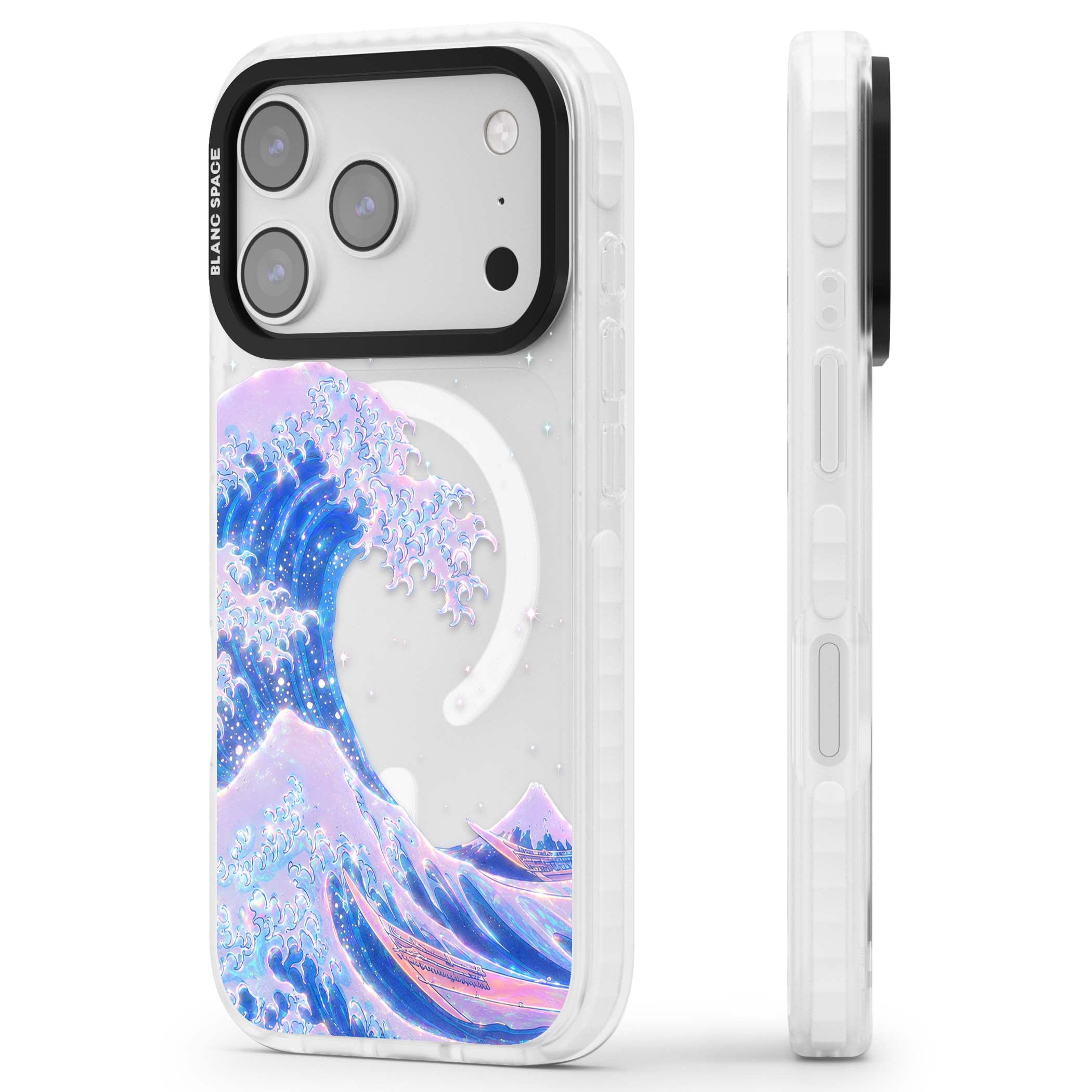 The Great Wave In Opal japanese iPhone case | Impact Magsafe case for iPhone 17 Pro, iPhone 17 Pro Max