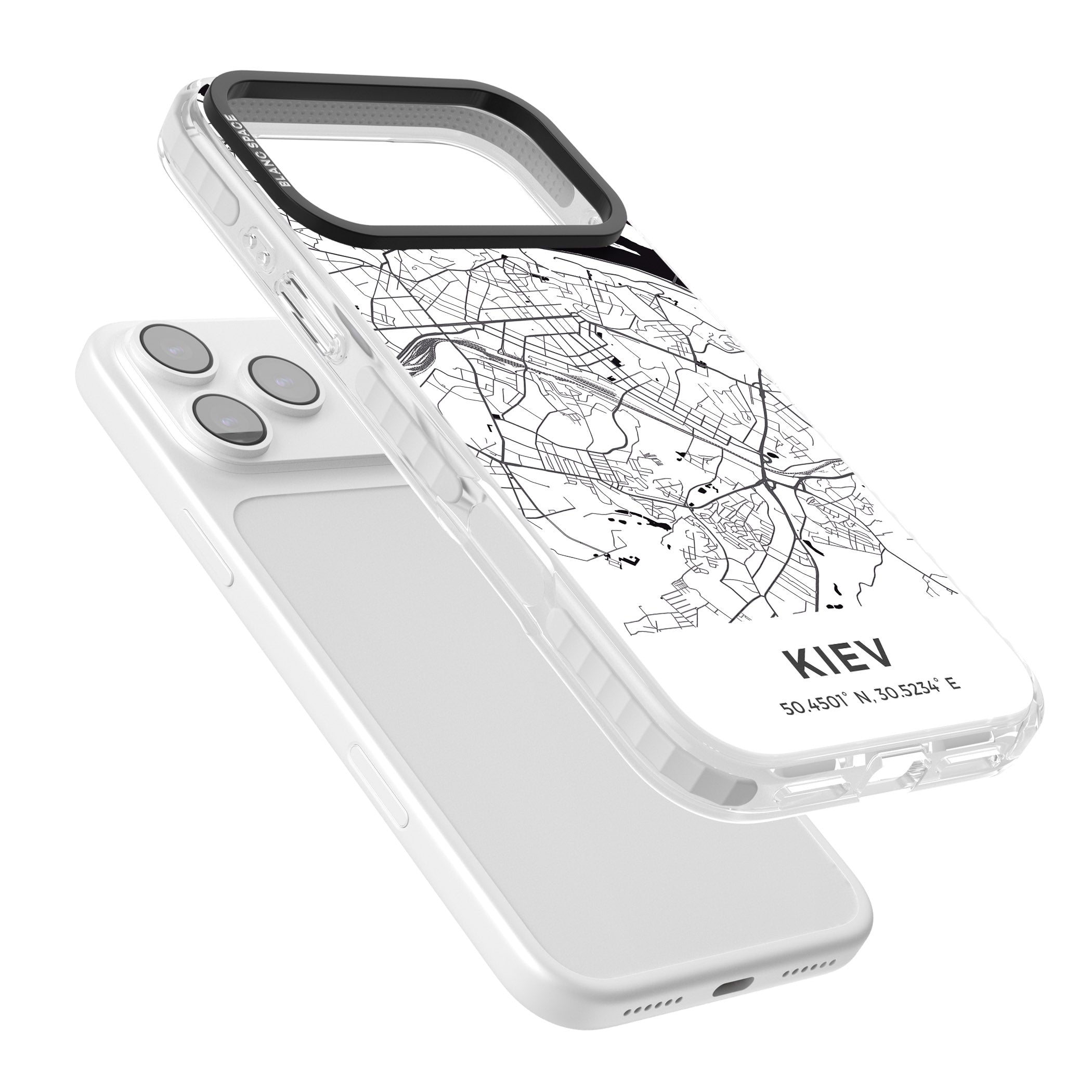 Kiev Map iPhone 17 Pro Impact Pro Clear Phone Case Colours