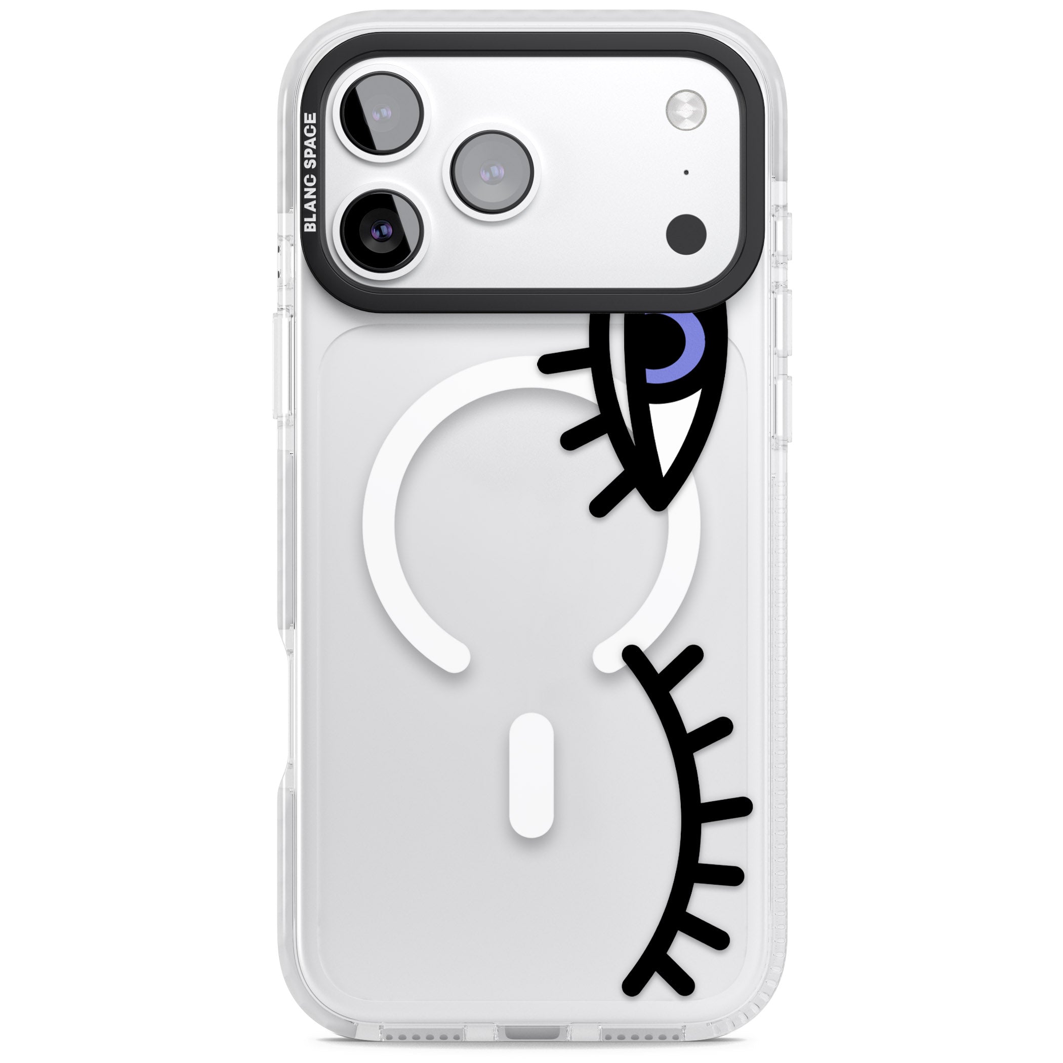Winking Eyes Transparent Pattern iPhone 17 Pro Impact Pro Clear Phone Case