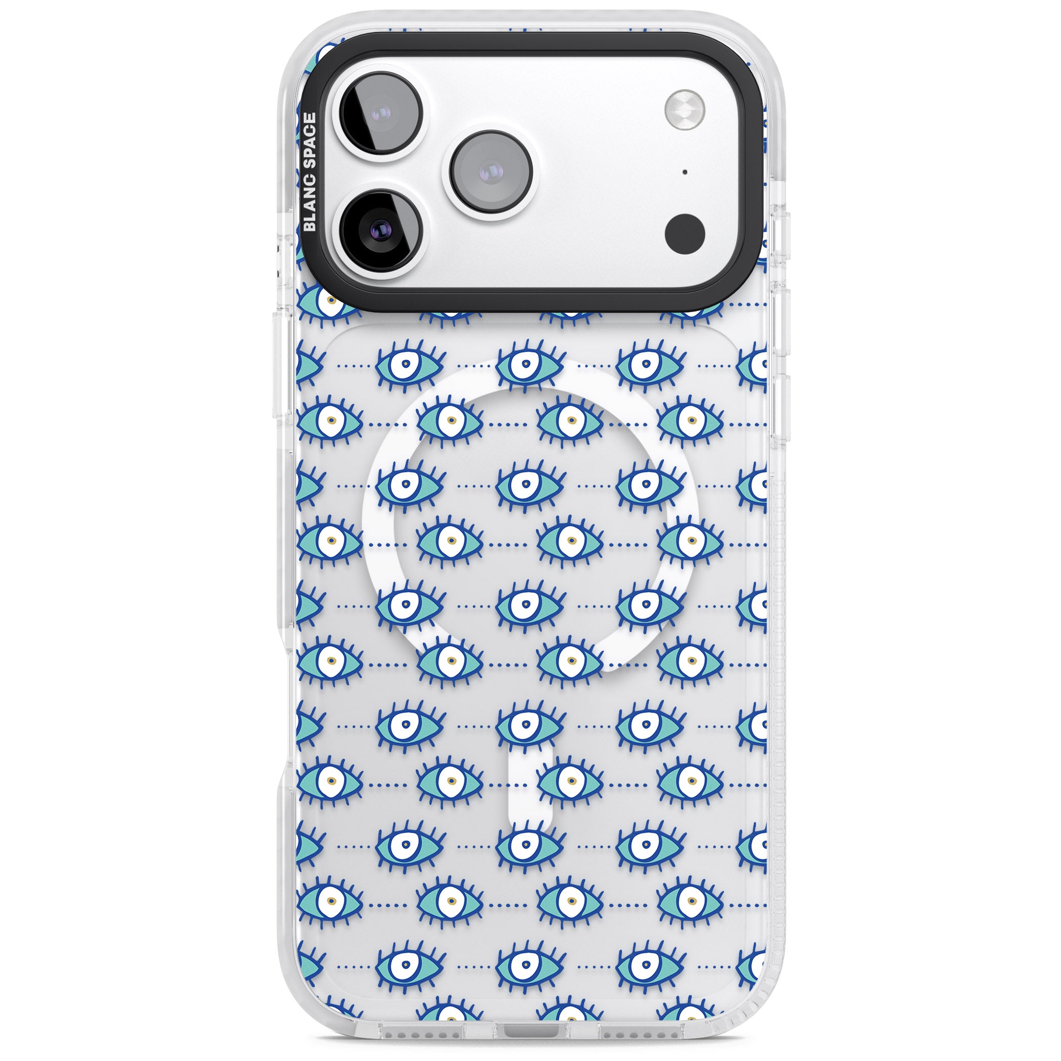 Psychedelic Eyes iPhone 17 Pro Impact Pro Clear Phone Case