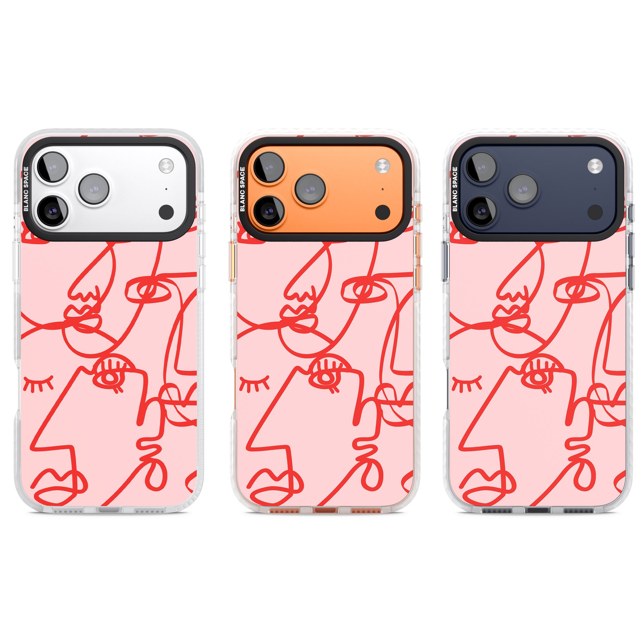 Red Line Art iPhone 17 Pro Impact Pro Clear Phone Case APT Impact Protection