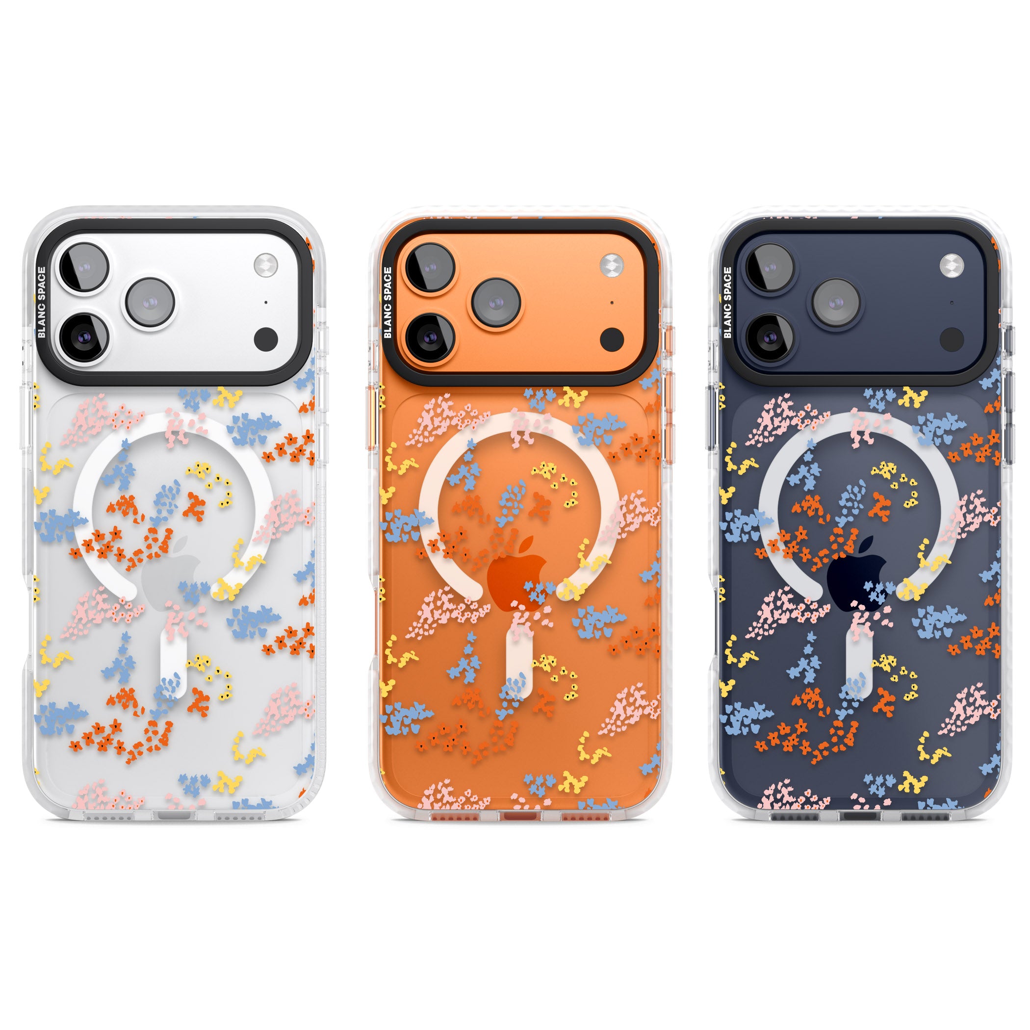 Floral Confetti: Transparent Delight iPhone 17 Pro Impact Pro Clear Phone Case APT Impact Protection