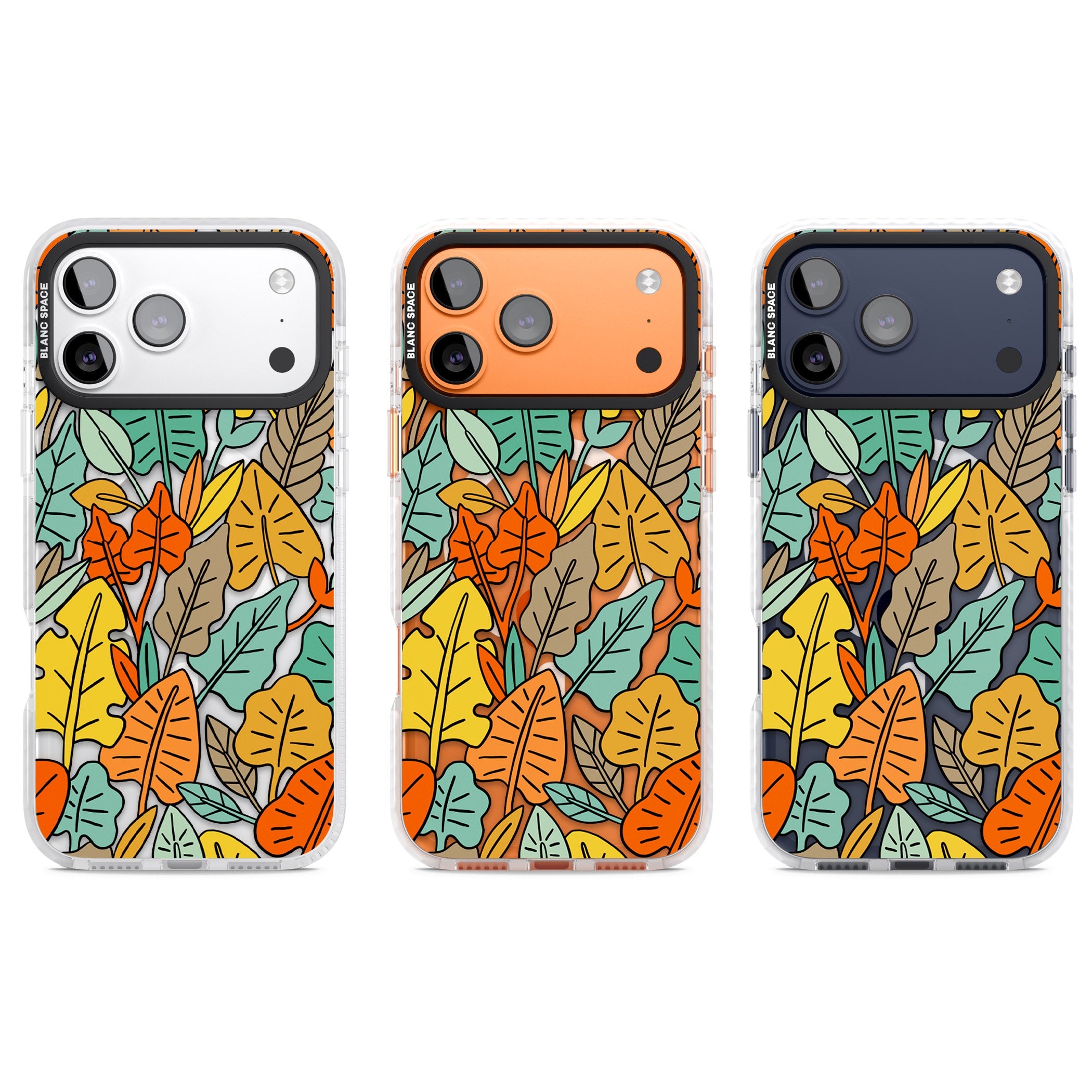 Pastel Toned Autumn Leaves iPhone 17 Pro Impact Pro Clear Phone Case APT Impact Protection