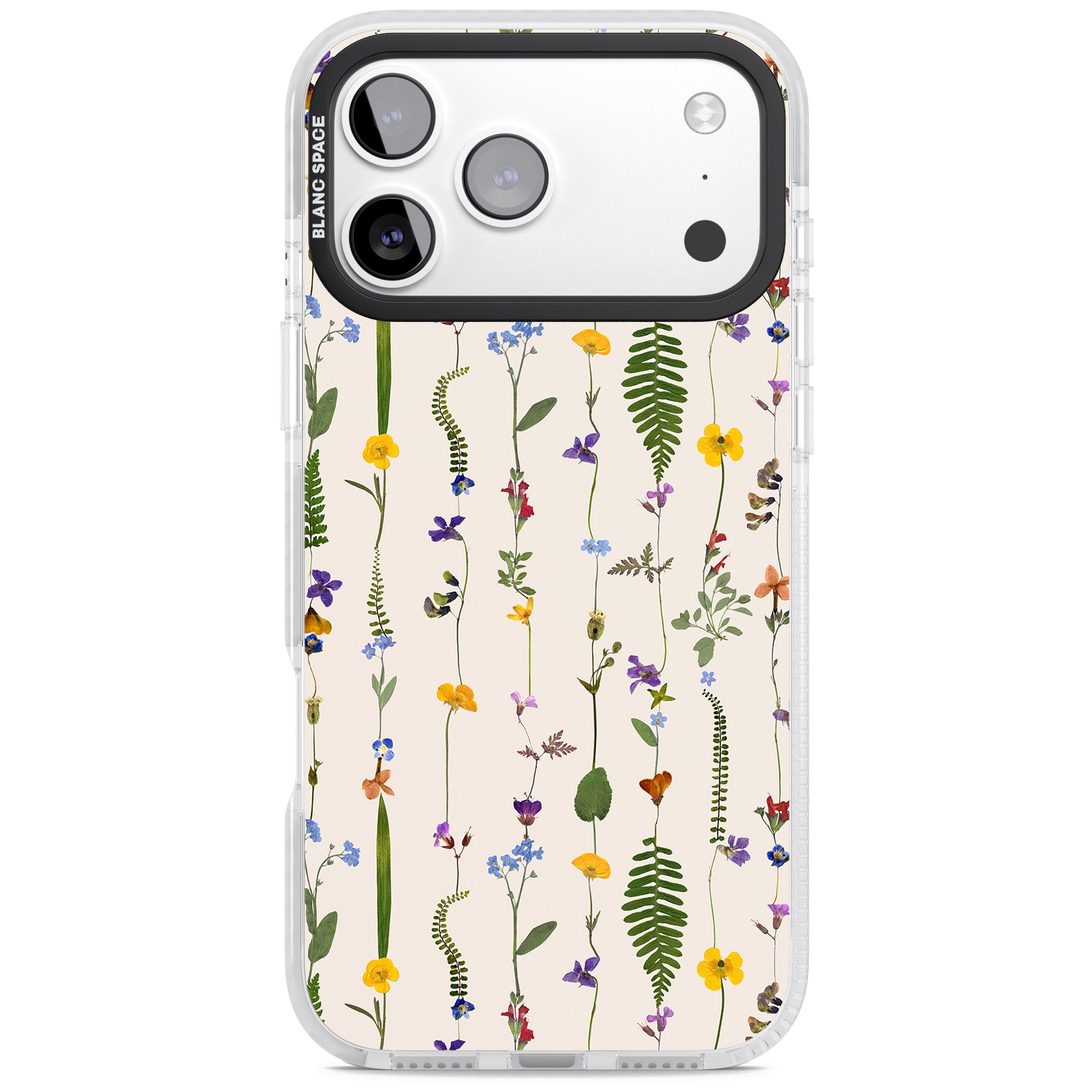 Wildflower Vertical iPhone 17 Pro Max Impact Pro Clear Phone Case