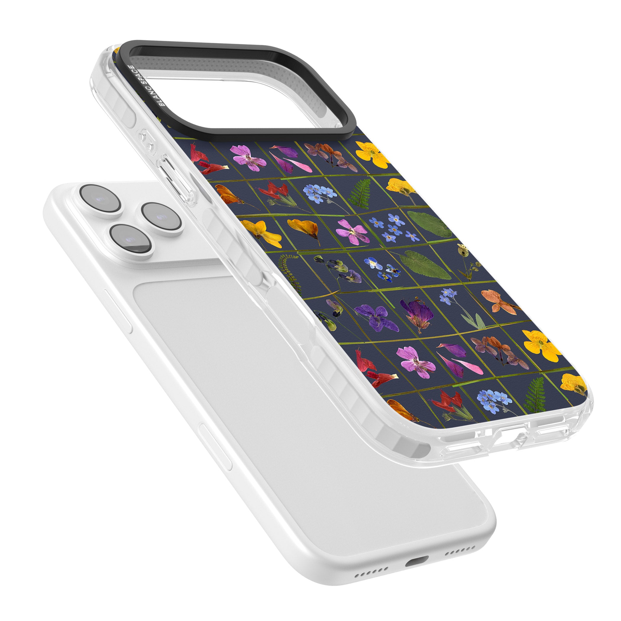 Wildflower Grid iPhone 17 Pro Max Impact Pro Clear Phone Case Colours