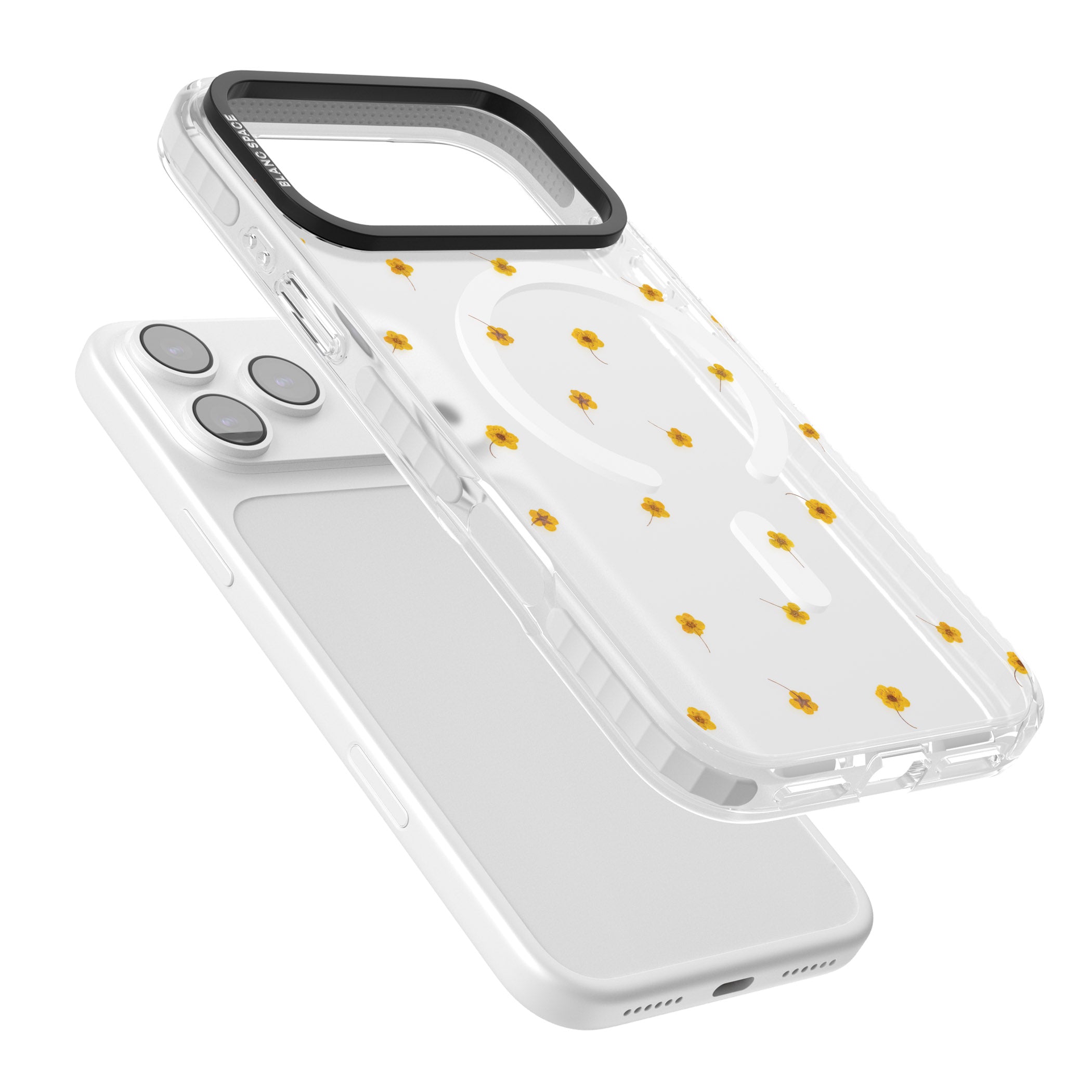 Sunny Scatter Flower iPhone 17 Pro Max Impact Pro Clear Phone Case Colours