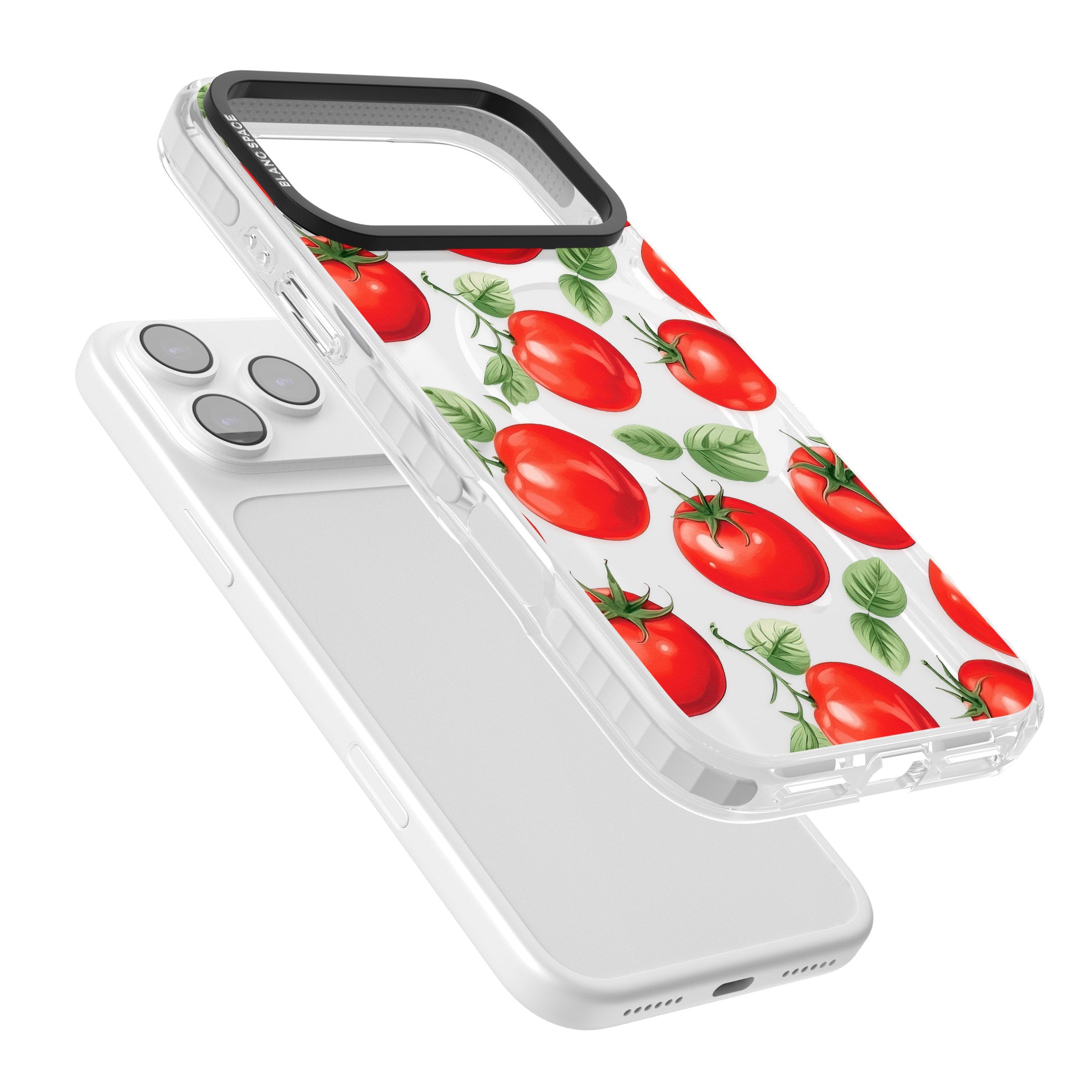 Tomato Pattern iPhone 17 Pro Impact Pro Clear Phone Case Colours