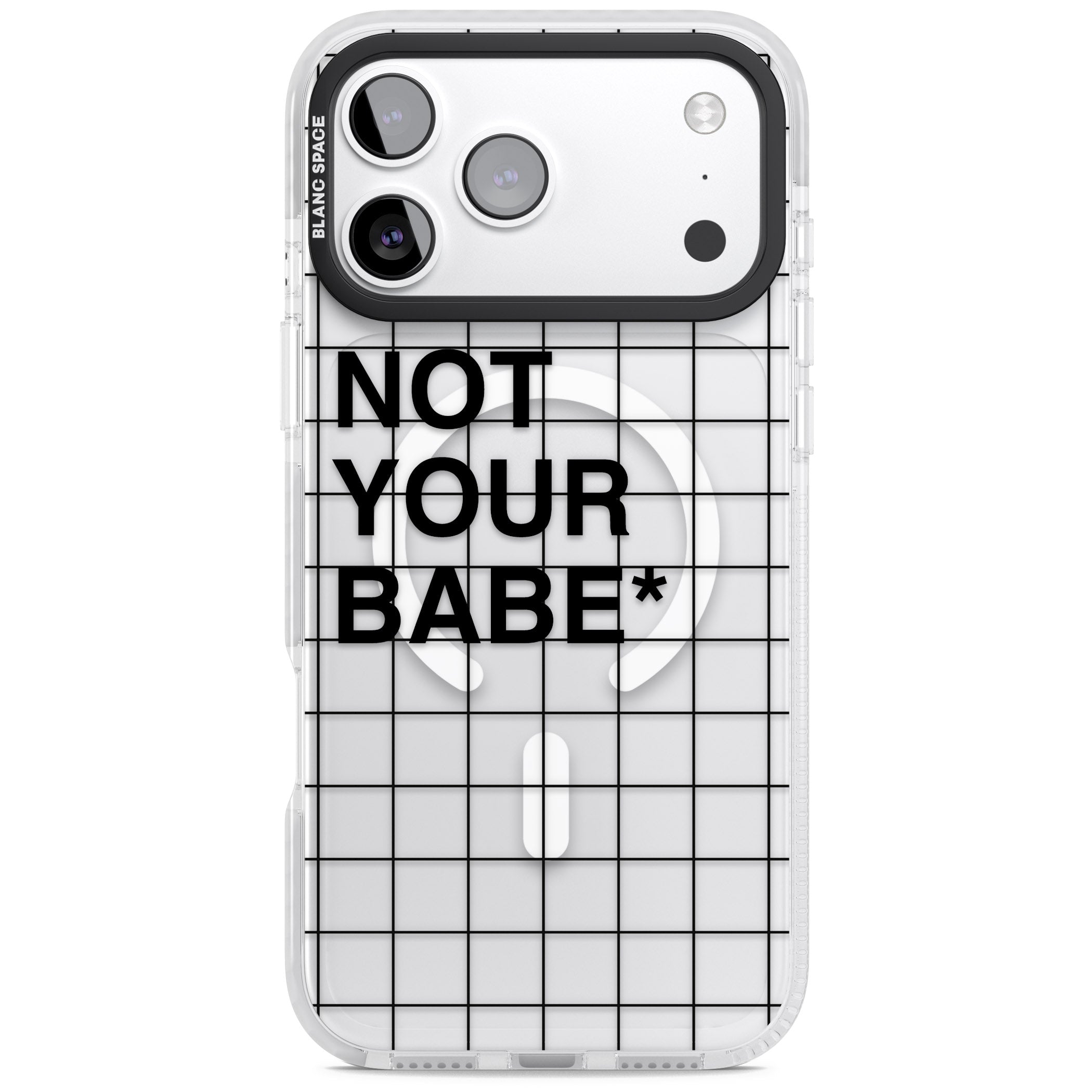 Not Your Babe iPhone 17 Pro Impact Pro Clear Phone Case