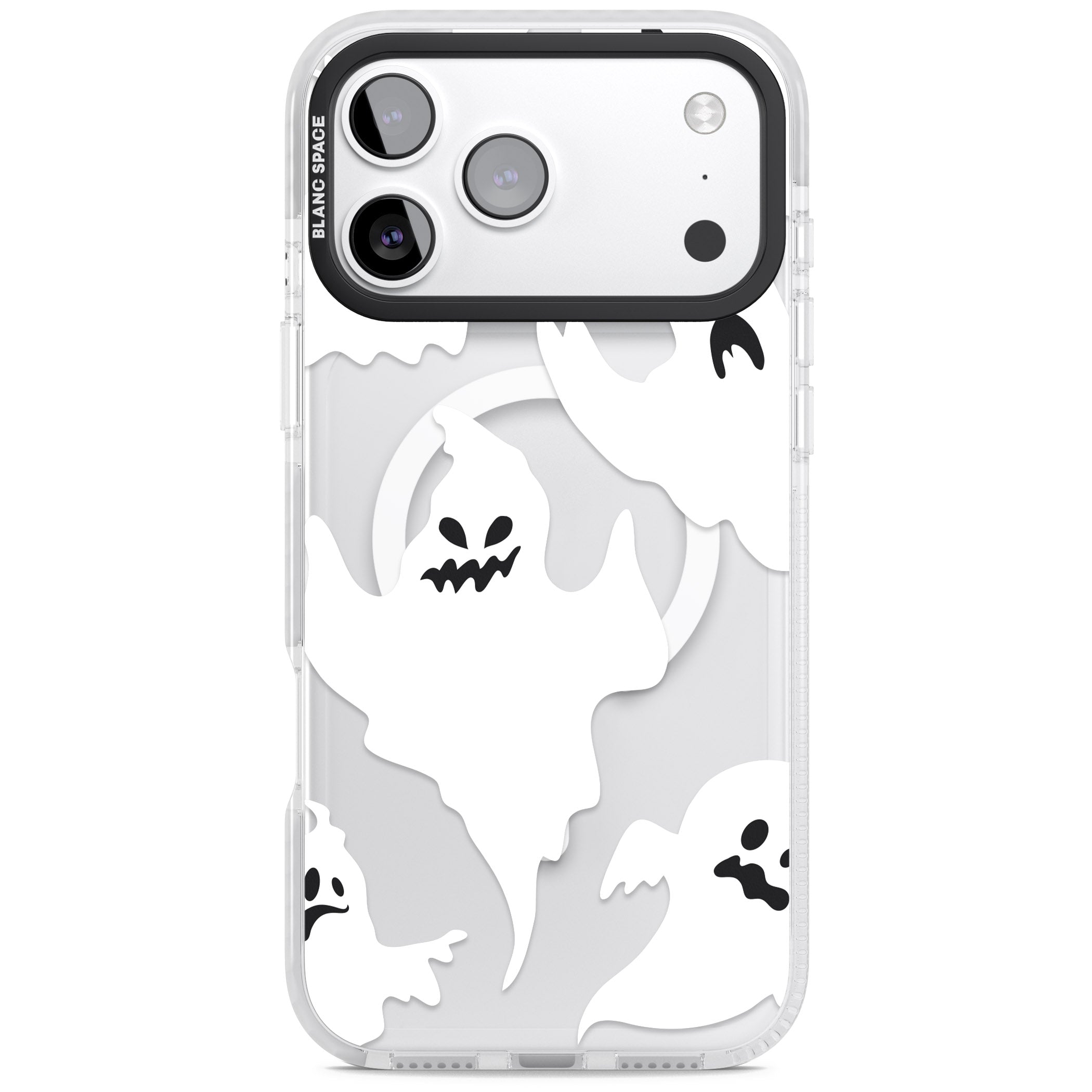 Ghost Pattern iPhone 17 Pro Impact Pro Clear Phone Case