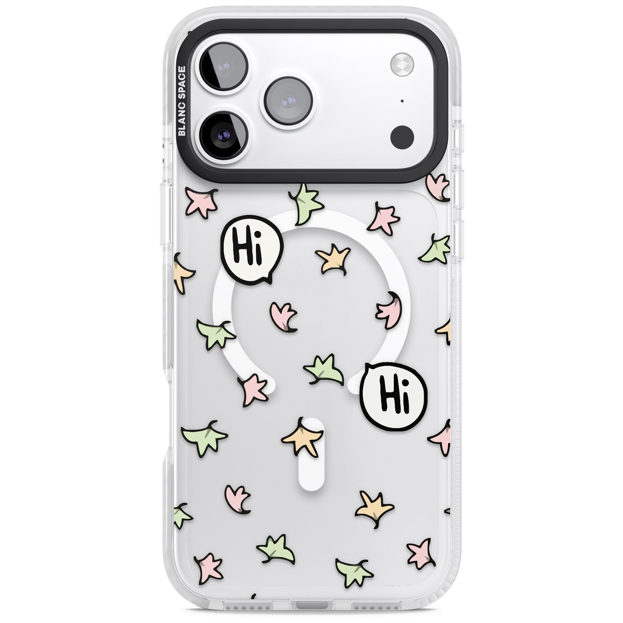 Heartstopper Leaves Pattern iPhone 17 Pro Impact Pro Clear Phone Case