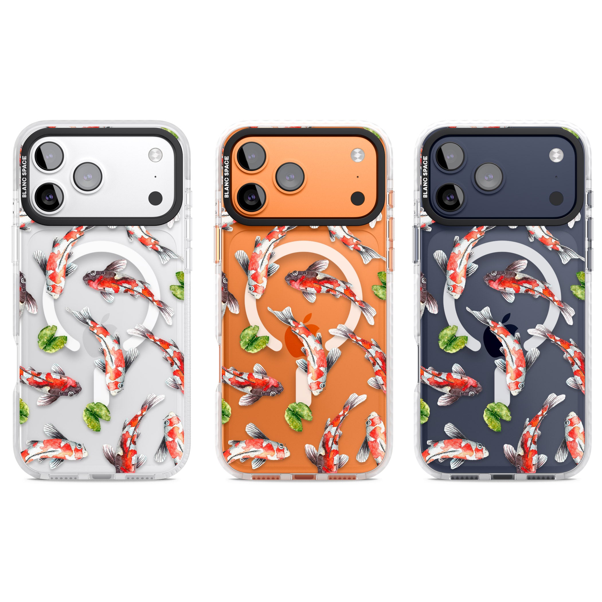 Koi Fish Watercolour iPhone 17 Pro Impact Pro Clear Phone Case APT Impact Protection